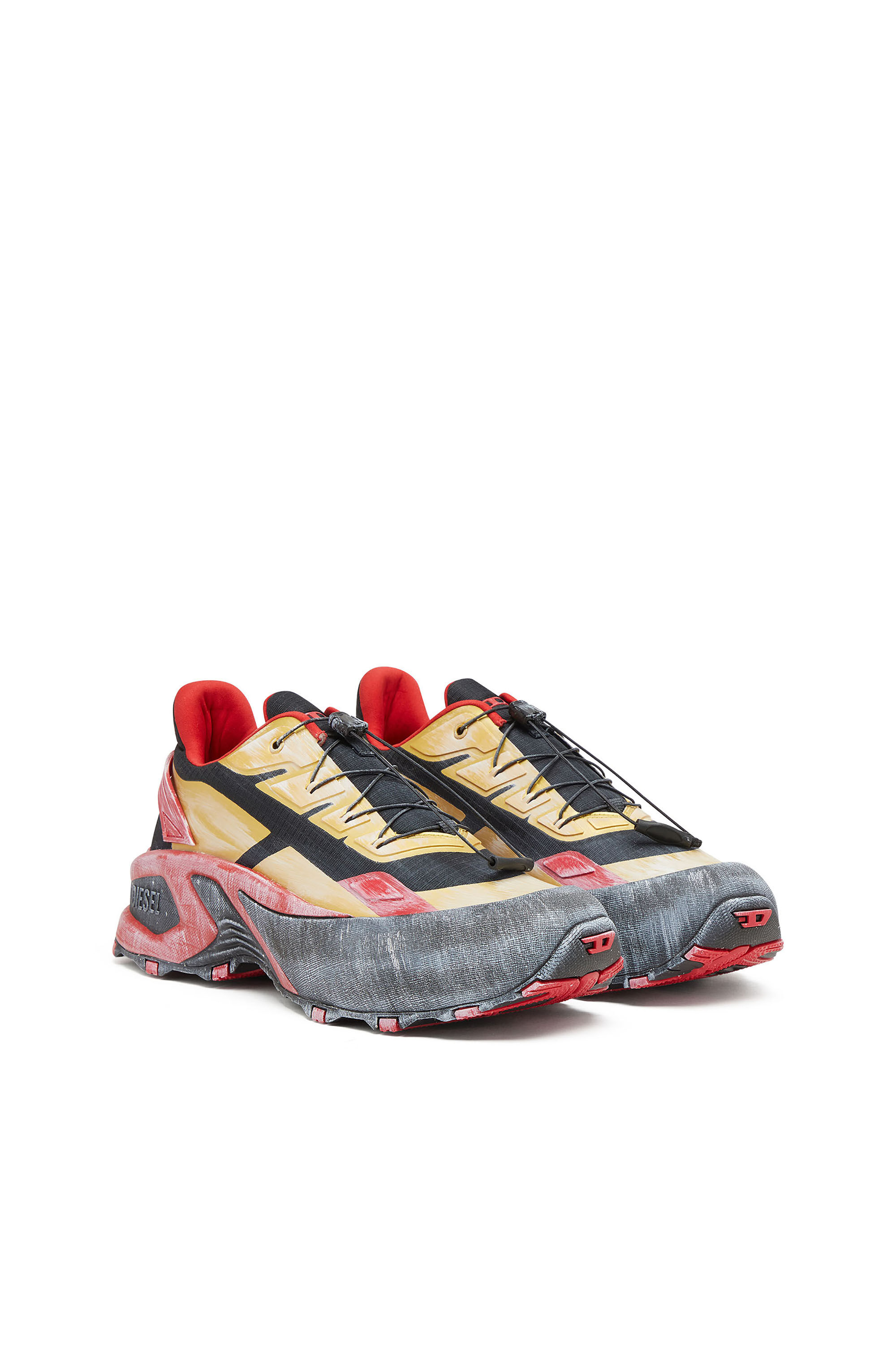 Men's D-Cage-Distressed chunky sneakers in ripstop | Multicolor