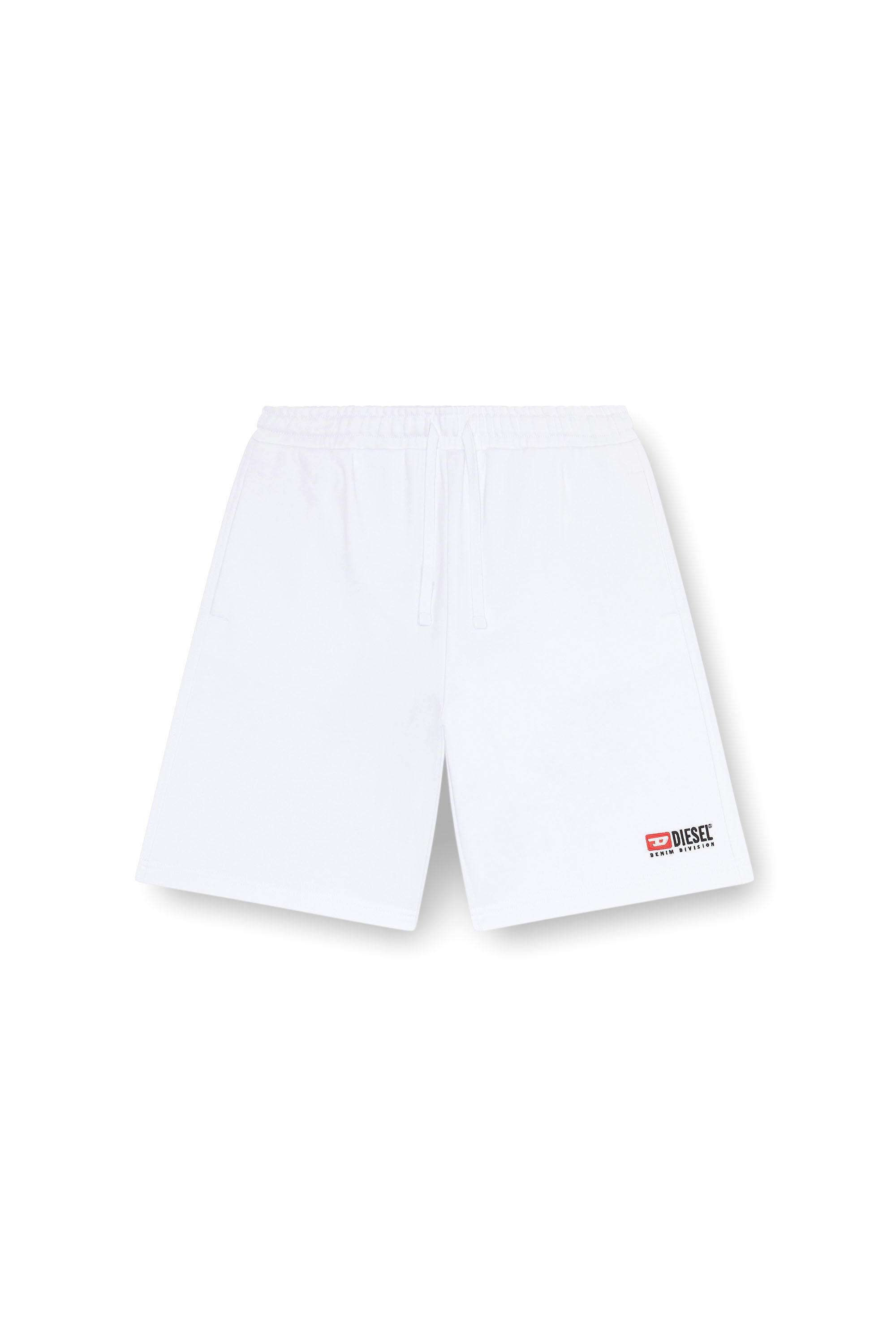 Diesel - P-CROWN-DIV, Man's Sweat shorts with embroidered logo in White - 2