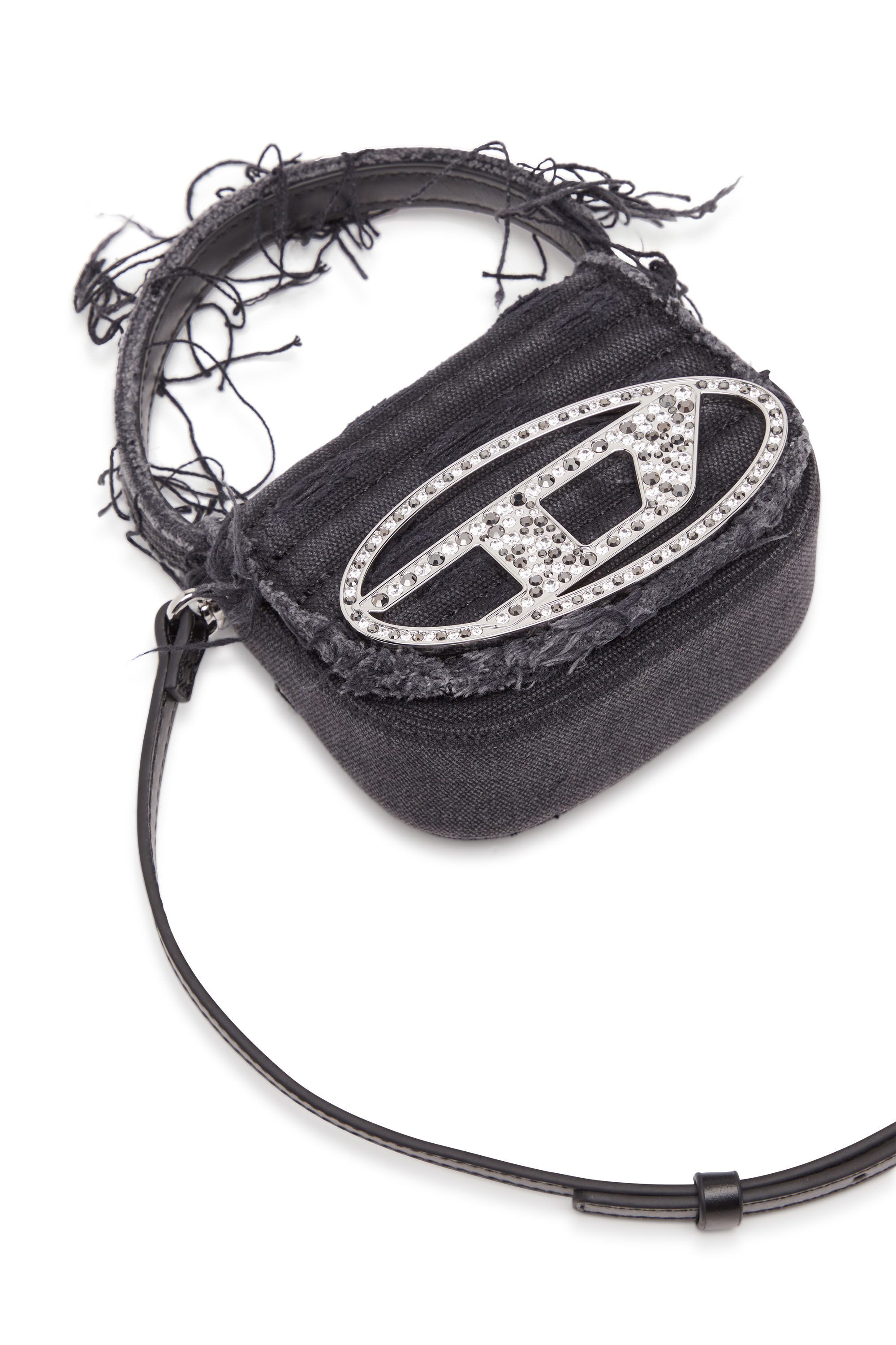 dieselカバン Women's 1DR XS-Iconic mini bag in canvas and leather | Black | Diesel