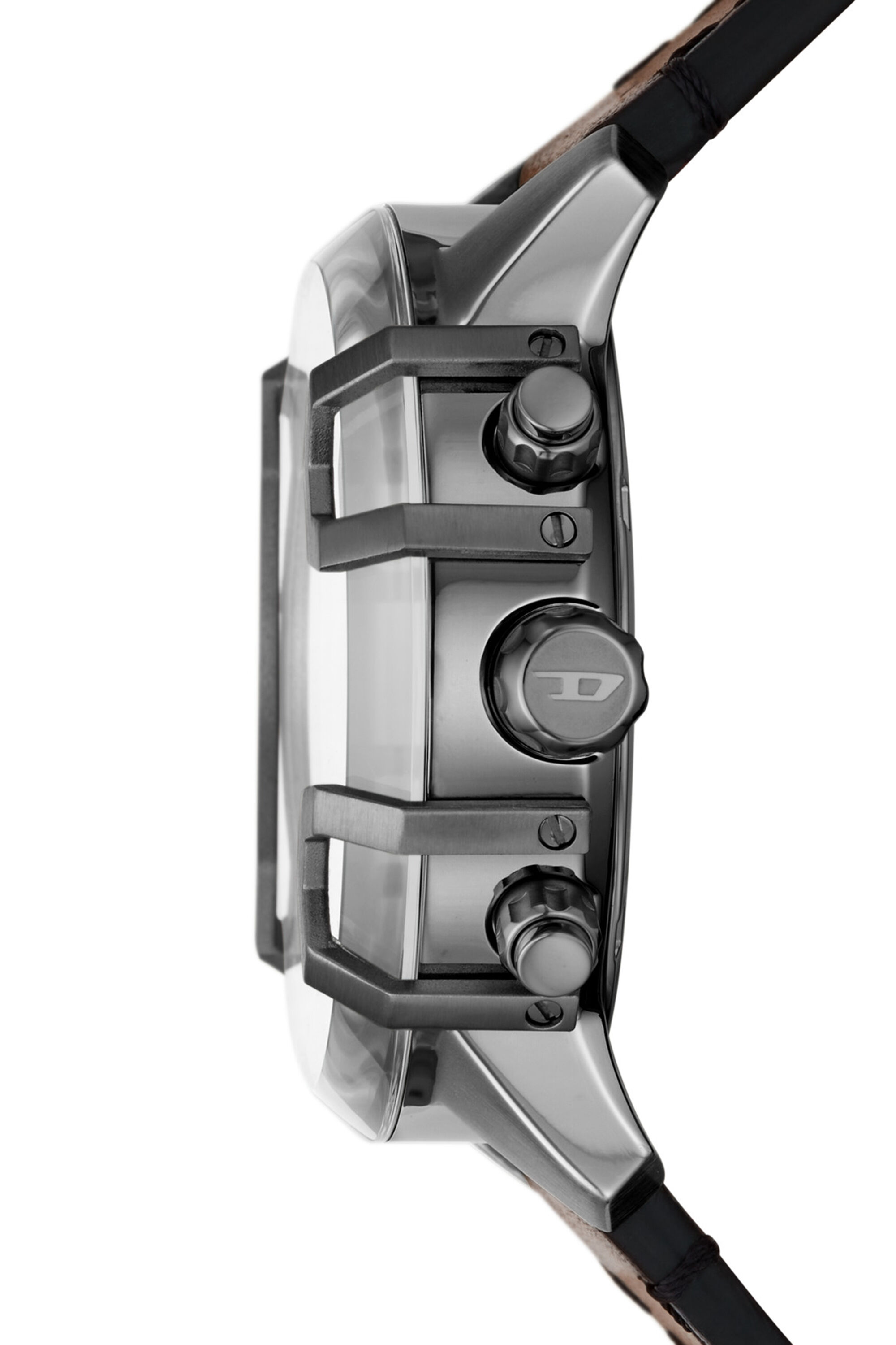 DZ4604: Griffed Chronograph Brown Leather Watch | Diesel