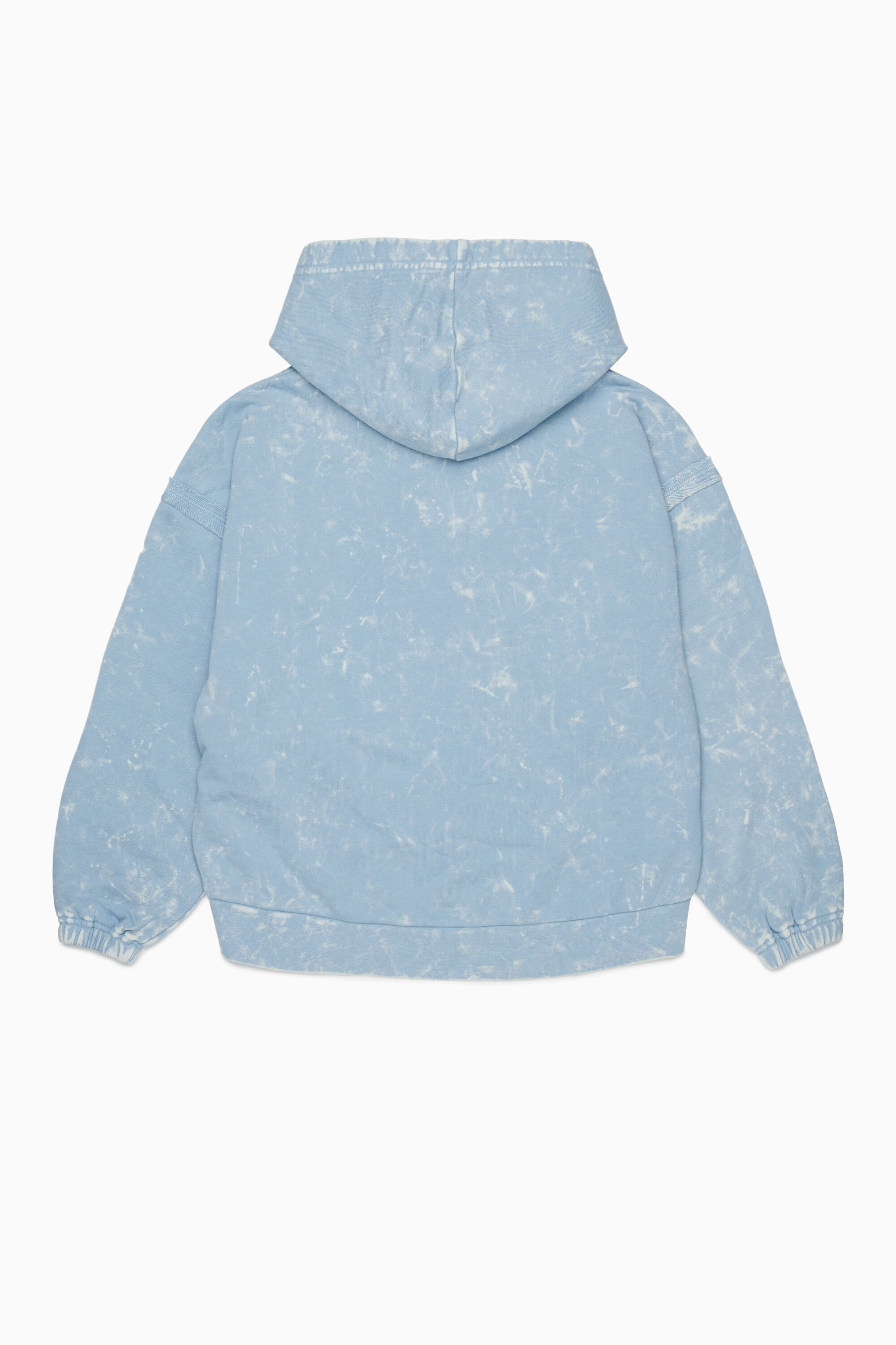 Diesel - SLOXY, Woman's Tie-dye-effect hoodie with rainbow logo in Light Blue - 2