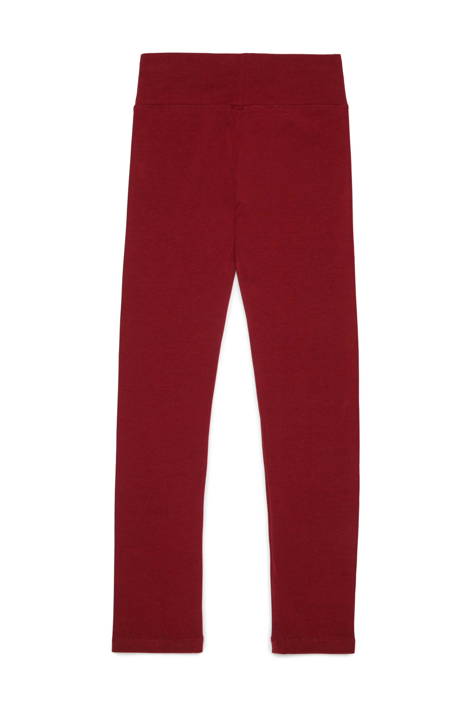 Diesel - PCEFY, Woman's Cotton leggings with cut-off logo in Red - 2