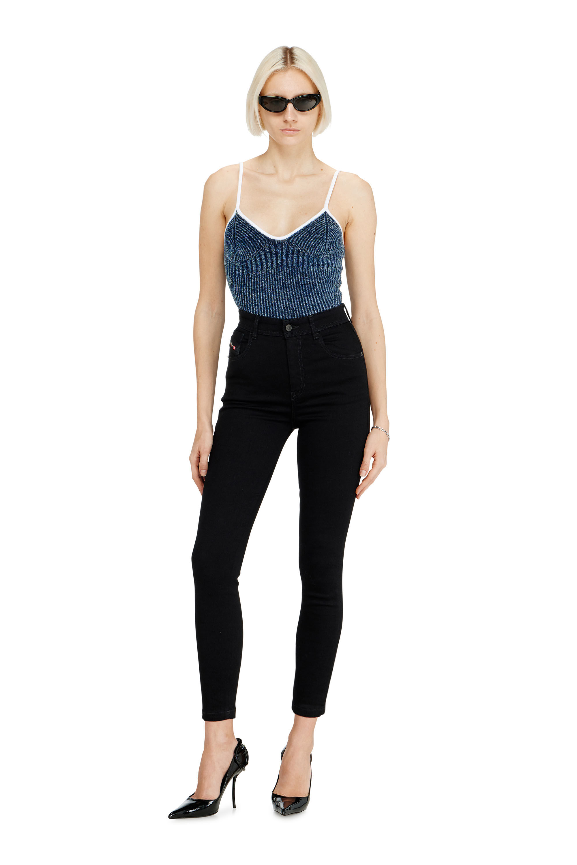 1984 SLANDY-HIGH Woman: Super Skinny Stretch Jeans | Black/Dark