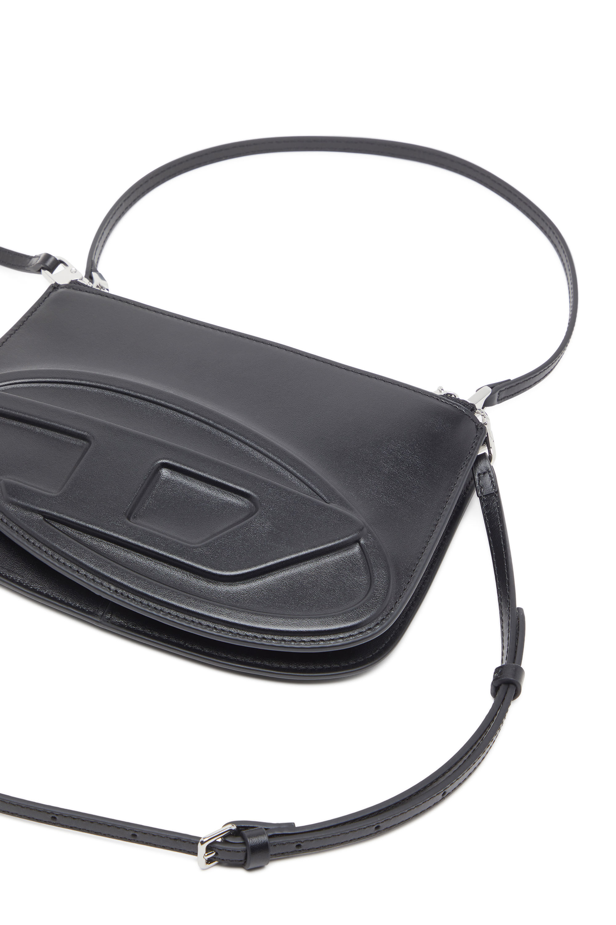 Women's 1DR Twin-Double-pouch shoulder bag in printed leather