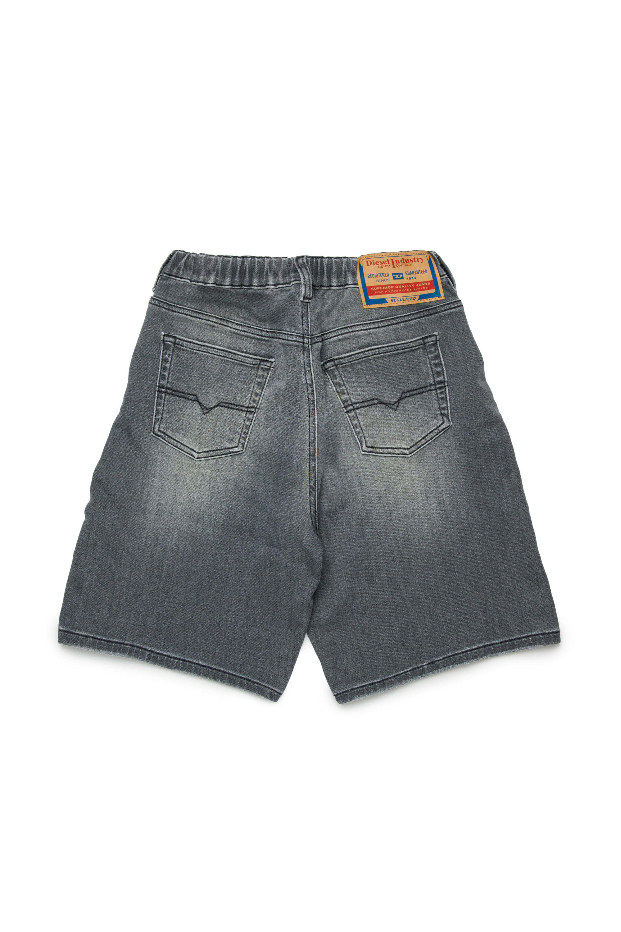 Diesel - PROXI JJJ, Man's JoggJeans shorts with lived-in wash in Black/Dark grey - 2