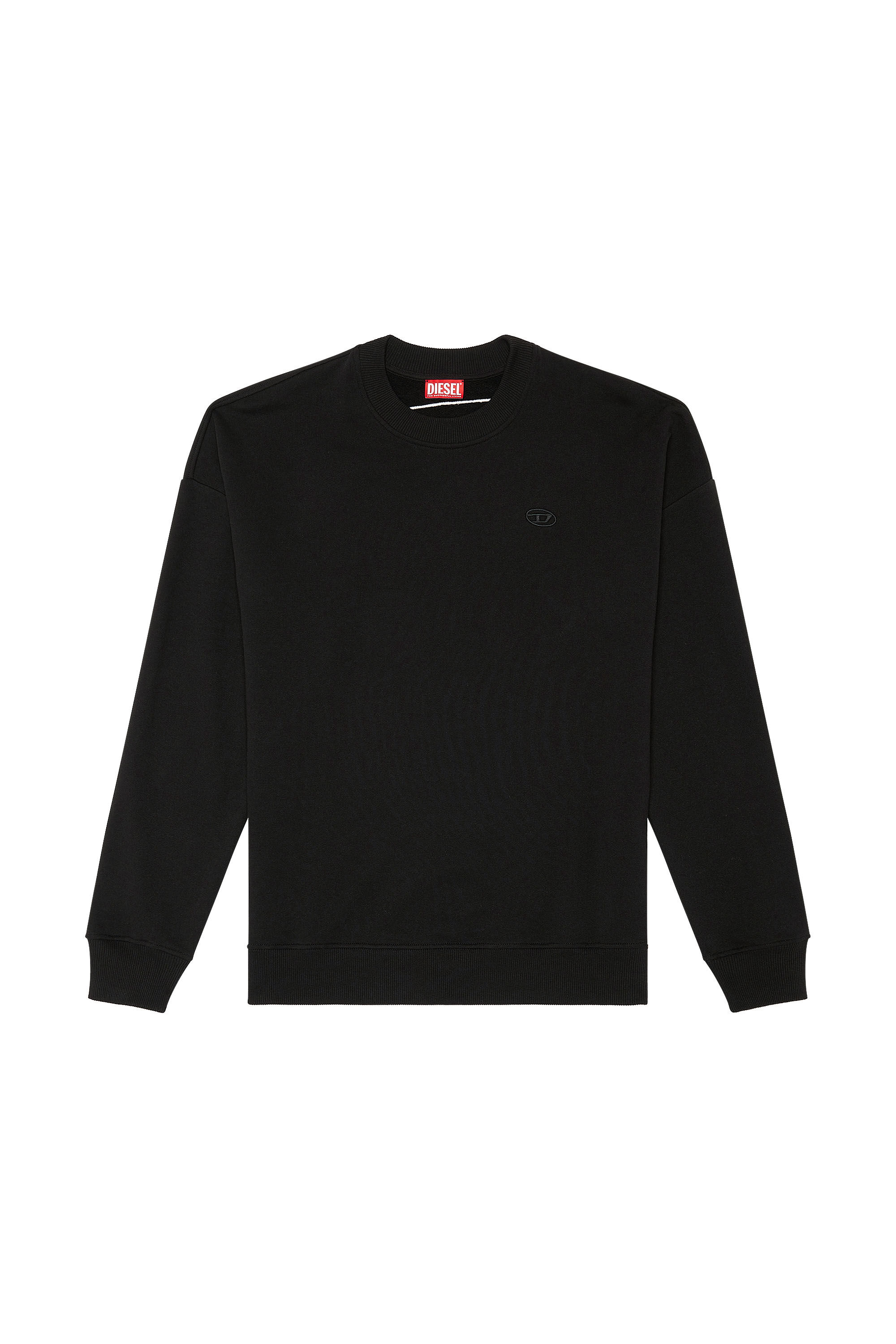 Diesel - S-ROB-MEGOVAL-D, Man's Sweatshirt with logo embroidery in Black - 2