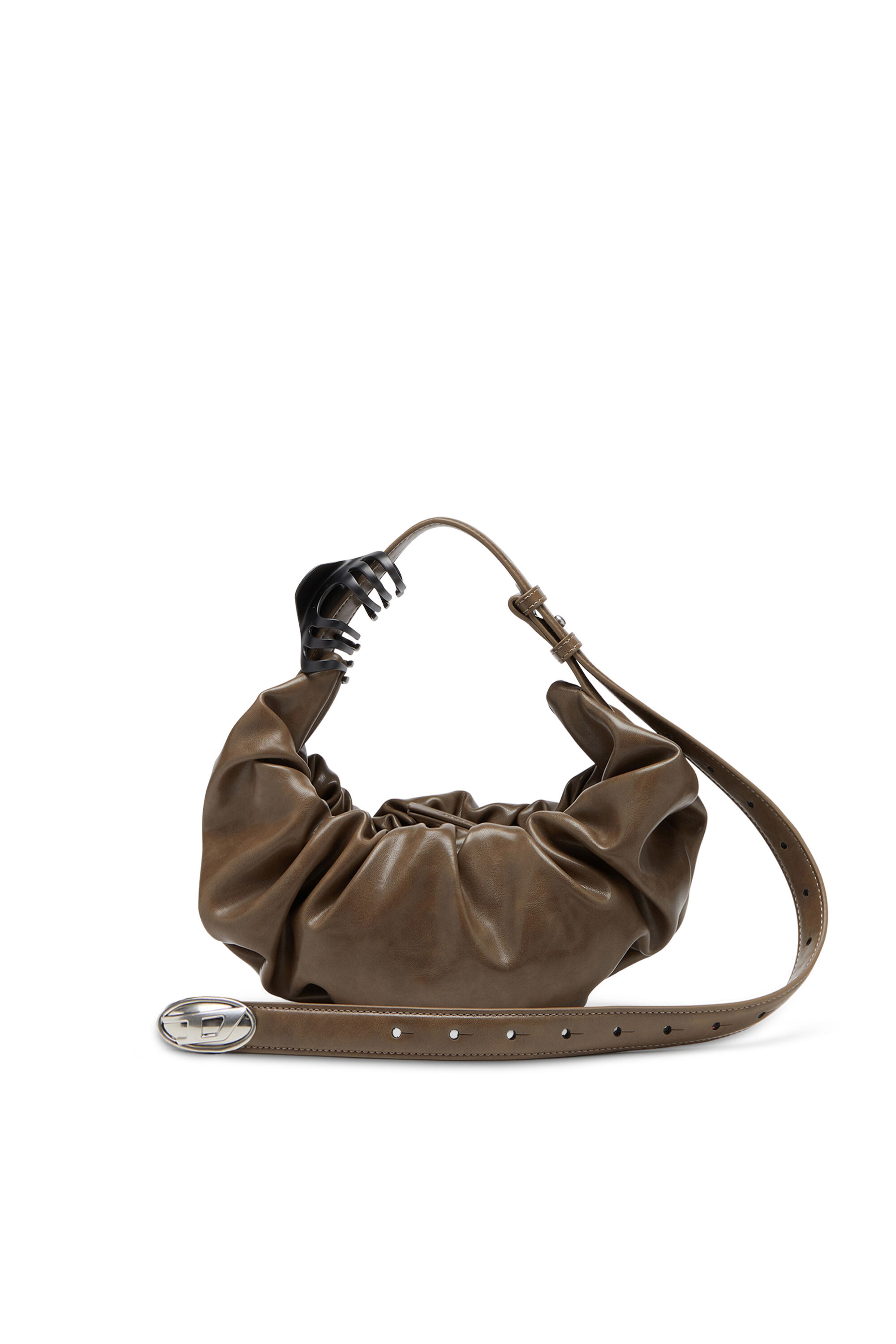 d.i.a.スカパン Women's Grab-D-Small scruched hobo bag | Brown | Diesel
