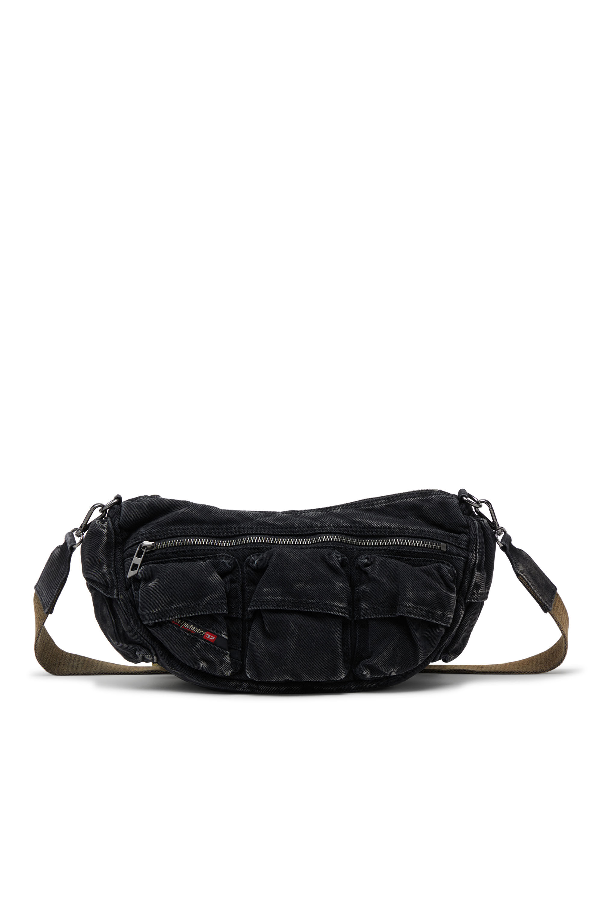 Women's Multi-Pkts-Multipocket bag in washed denim | Black | Diesel