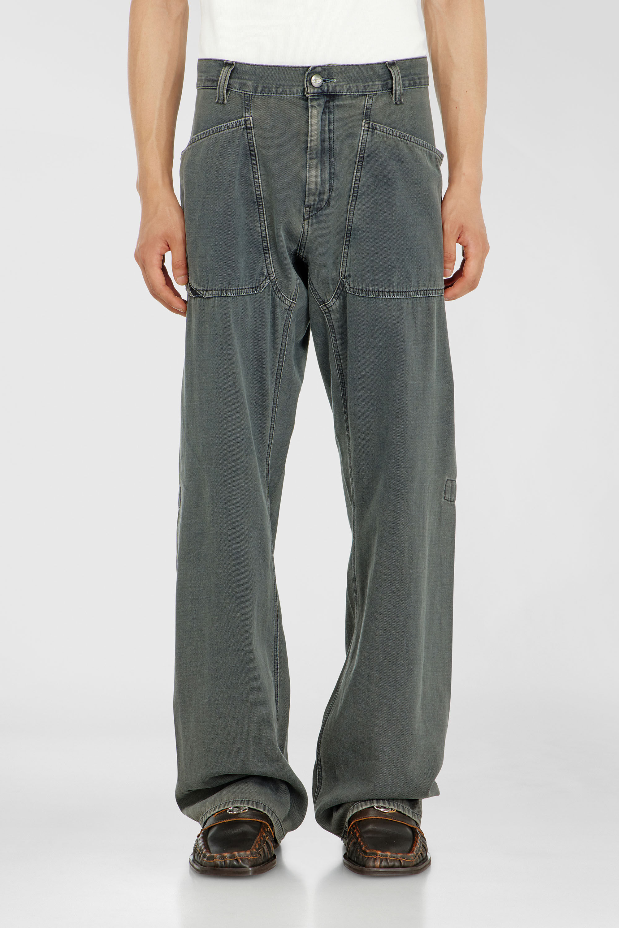 Diesel - Man's Relaxed Jeans D-Zeta 068WR, Grey - 4