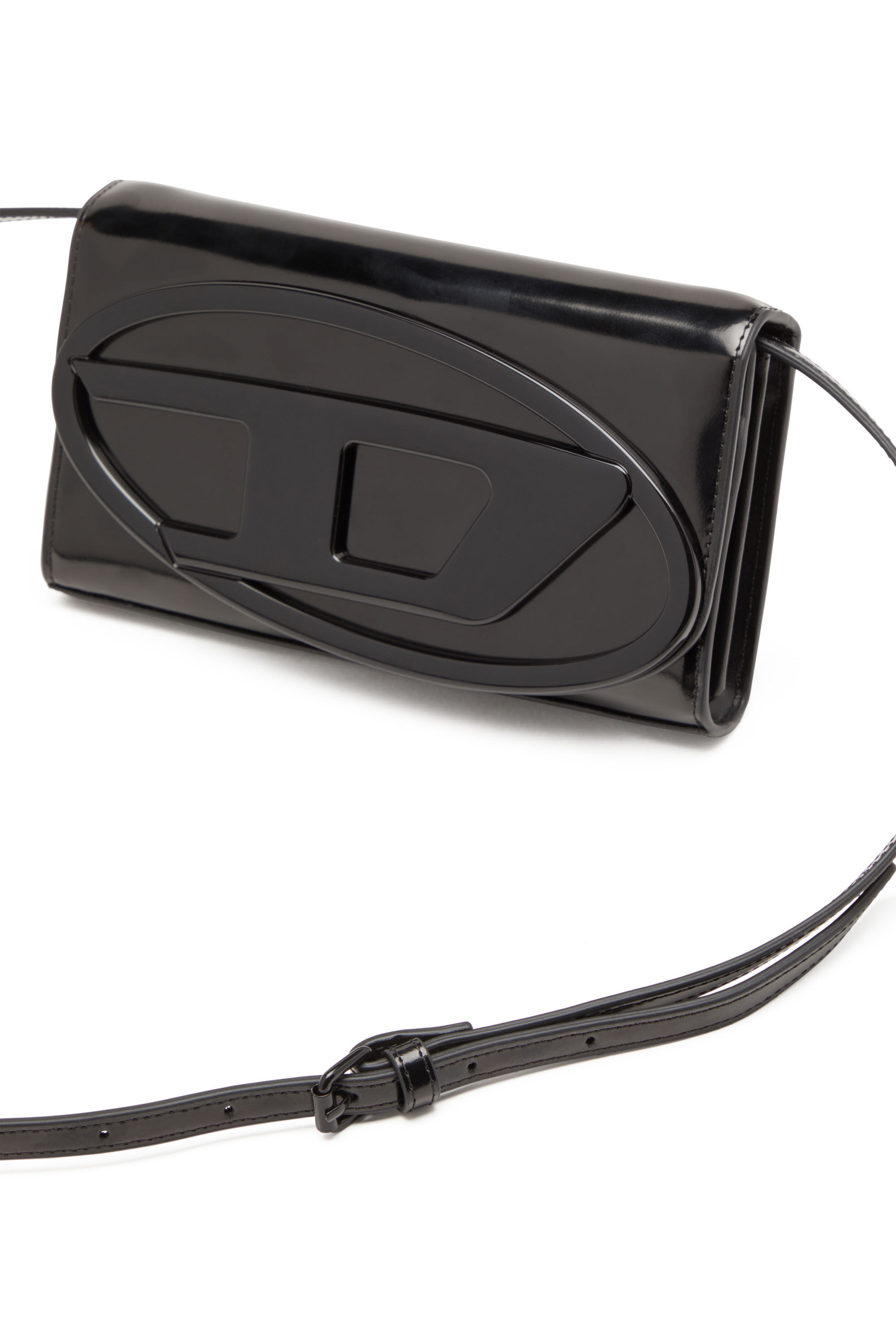 Women's Wallet bag in mirrored leather | Black | Diesel