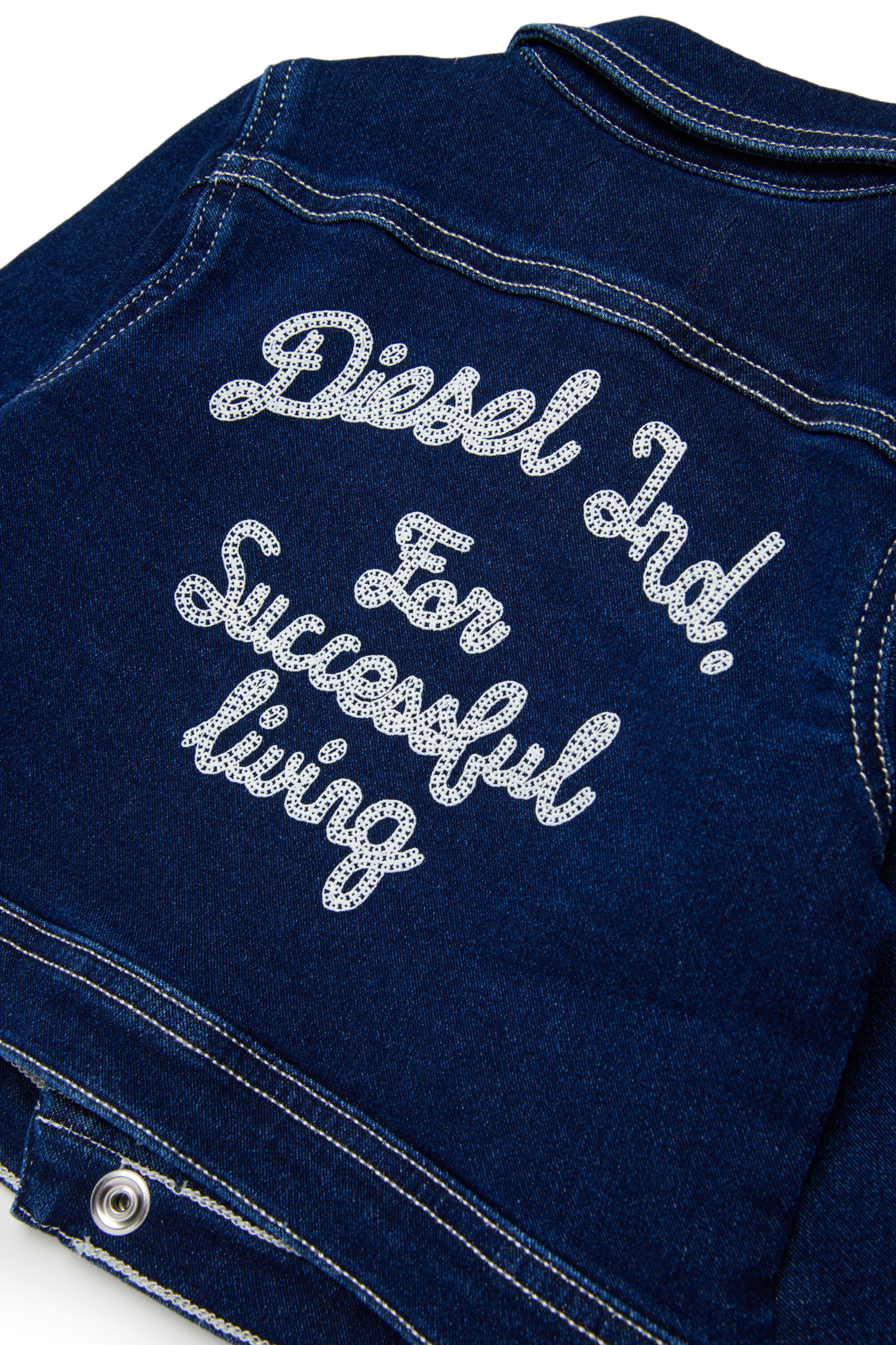 Diesel - JOMYB JJJ, Unisex's JoggJeans jacket with back embroidery in Dark Blue - 4