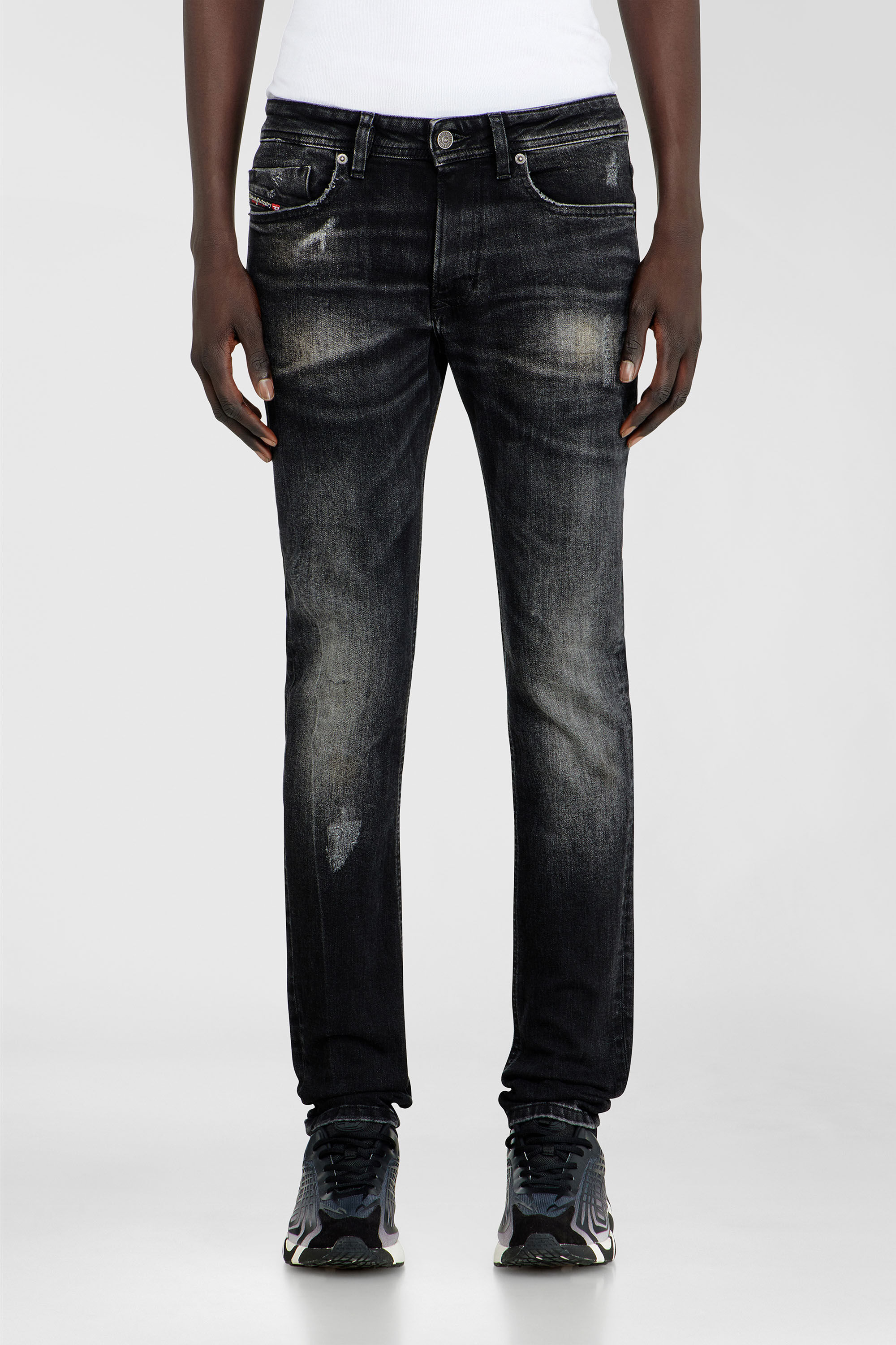 Diesel - Man's Skinny Jeans 1979 Sleenker 0DBDP, Black/Dark grey - 4