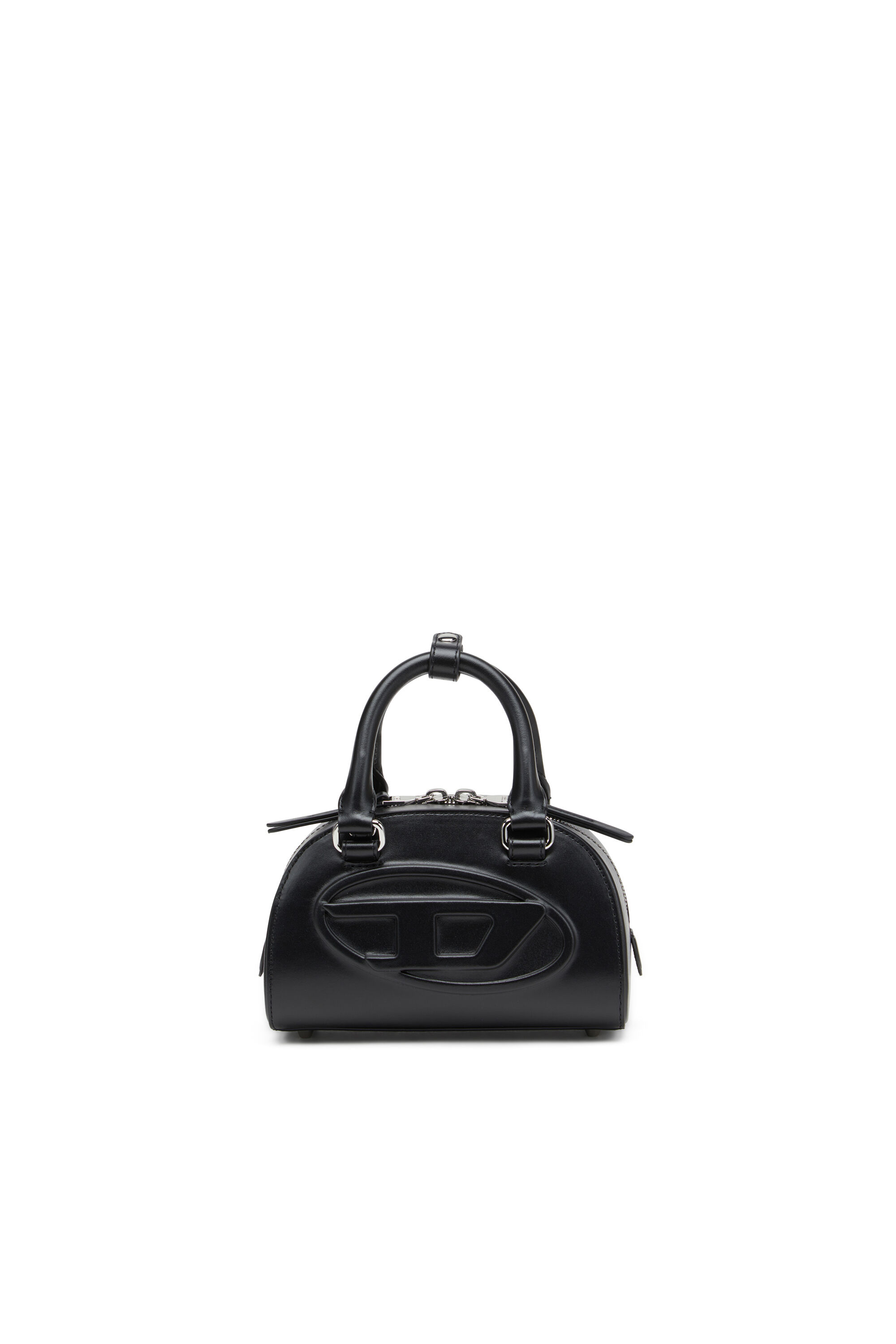 Diesel - 1DR DOME CROSSBODY, Woman's Leather mini bowling bag in Black - 1