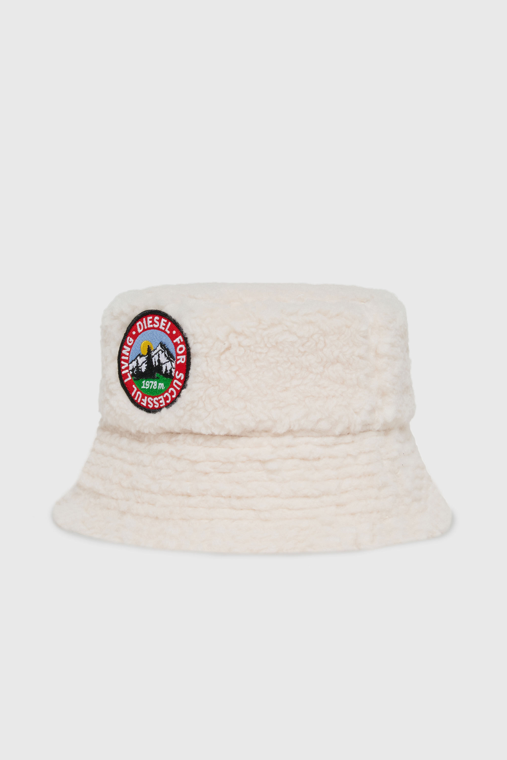 Diesel - FBONT, Unisex's Bucket hat in cosy pile fabric in White - 1