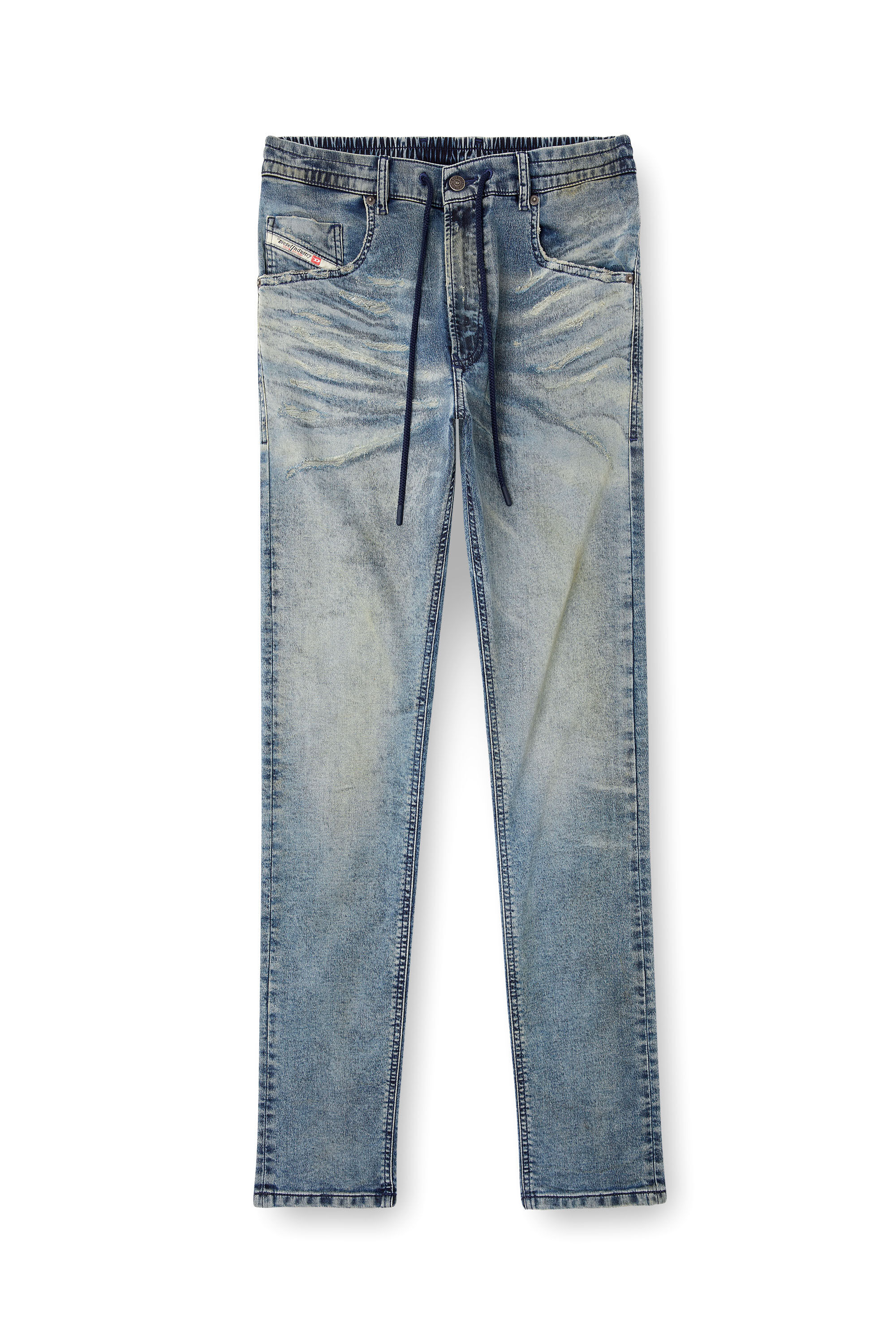 Diesel - Man's Regular 2032 D-Krooley Joggjeans® 09M37, Medium blue - 2