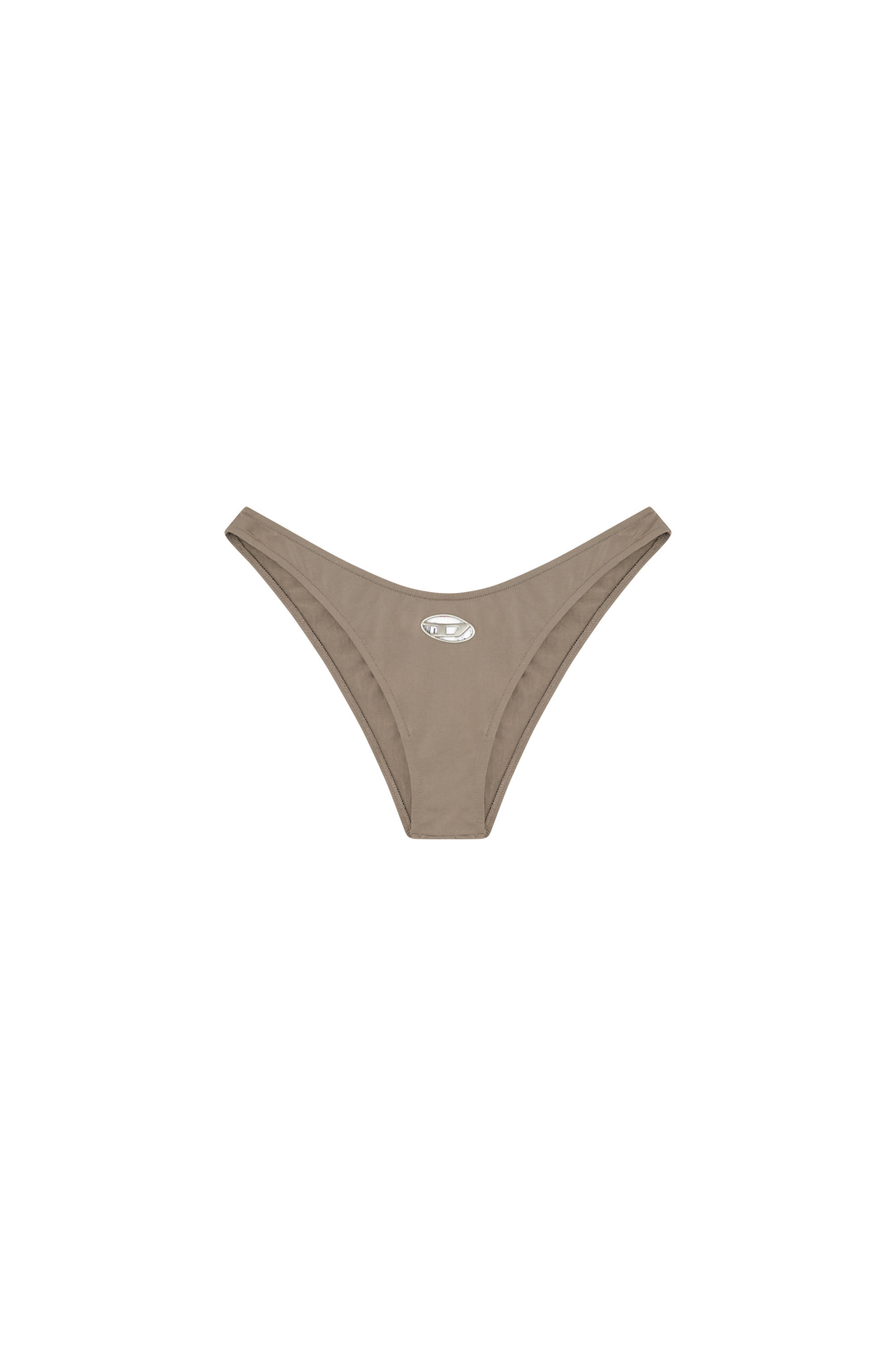 Diesel - PUNCHY-UTLT, Woman's Microfibre briefs with cut-out logo in Brown - 2