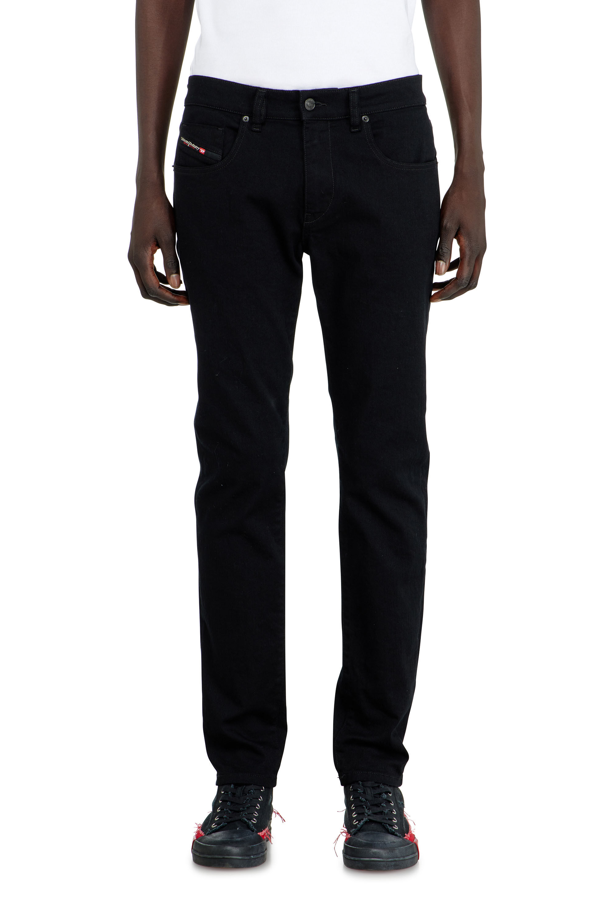 2019 D-STRUKT Man Slim fit Jeans, stretch denim | Black/Dark grey