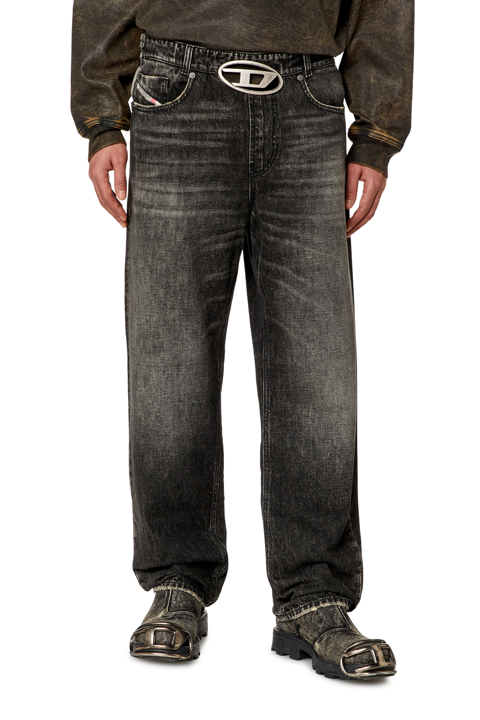 Diesel - Straight Jeans 2010 D-Macs 0JGAE, Black/Dark grey - Image 3