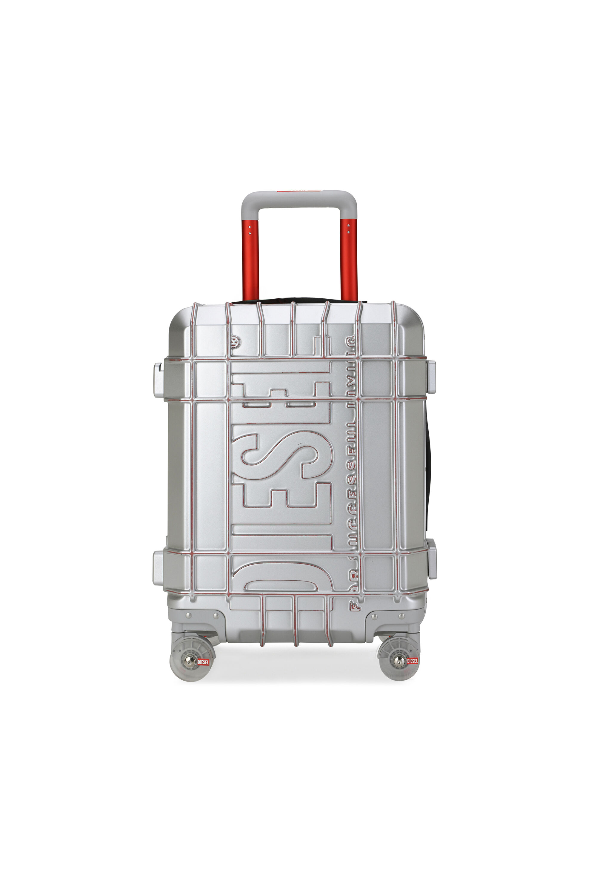 Diesel - DIESEL PC STRONG IMAGE TROLLEY- DSL003, Unisex's Rugged suitcase size S in Silver - 2