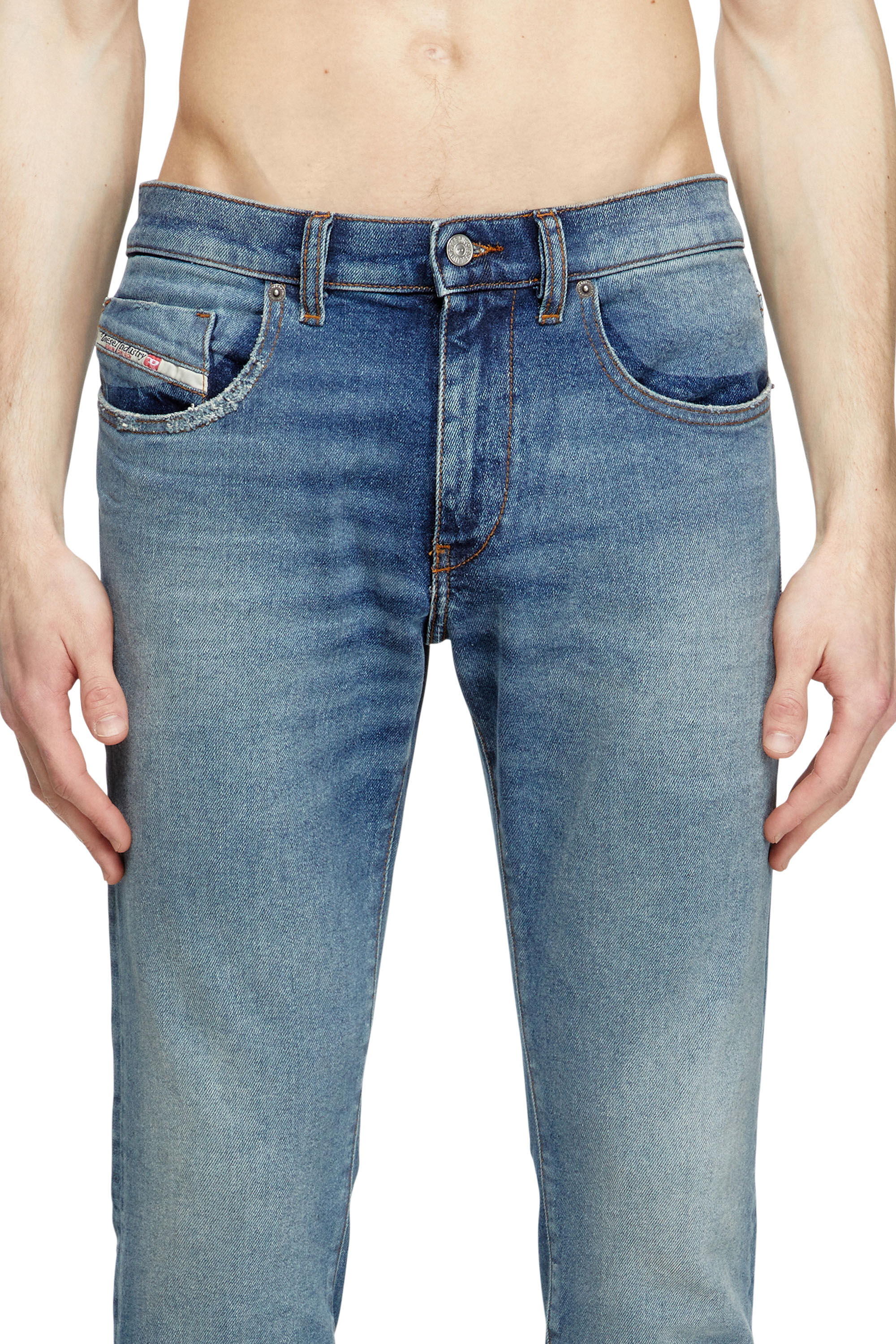 Diesel - Man's Slim Jeans 2019 D-Strukt 0DBEF, Medium blue - 5