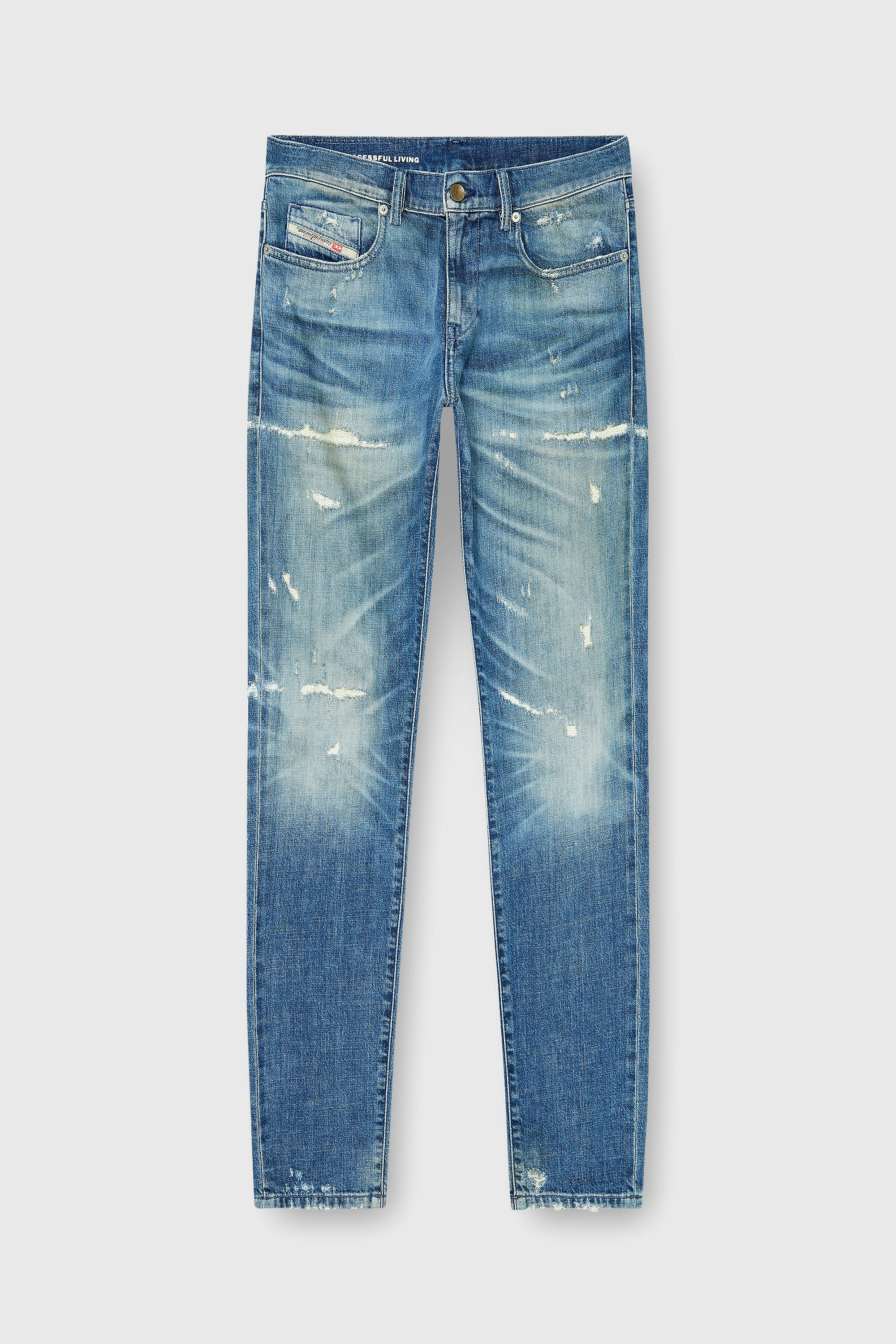 Diesel - Man's Slim Jeans 2019 D-Strukt 007EN, Medium blue - 6