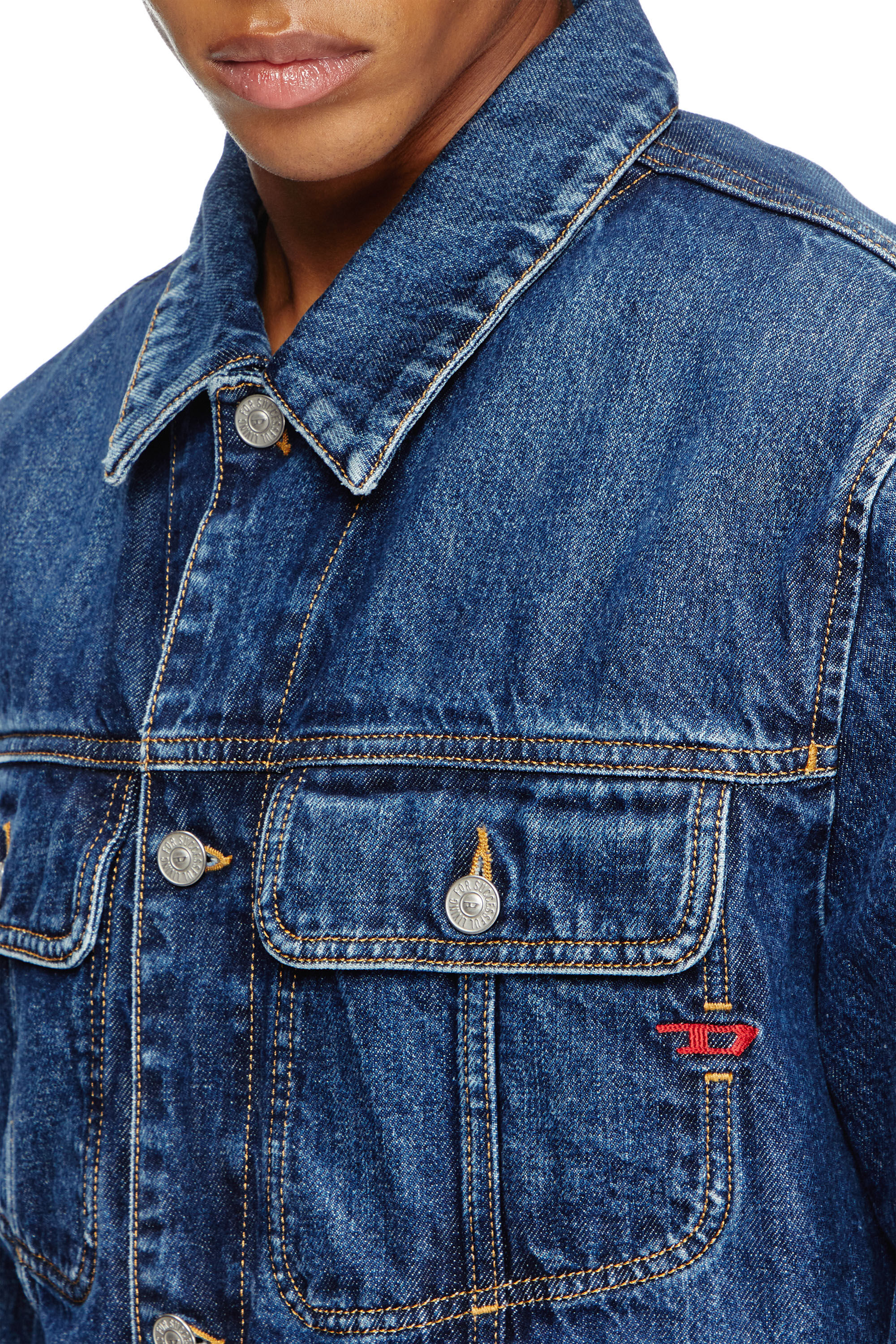DIESELディーゼル/D-ROCK/カバーオール/A04074/ライトブルーS Men's Regular-fit trucker jacket | Blue | Diesel