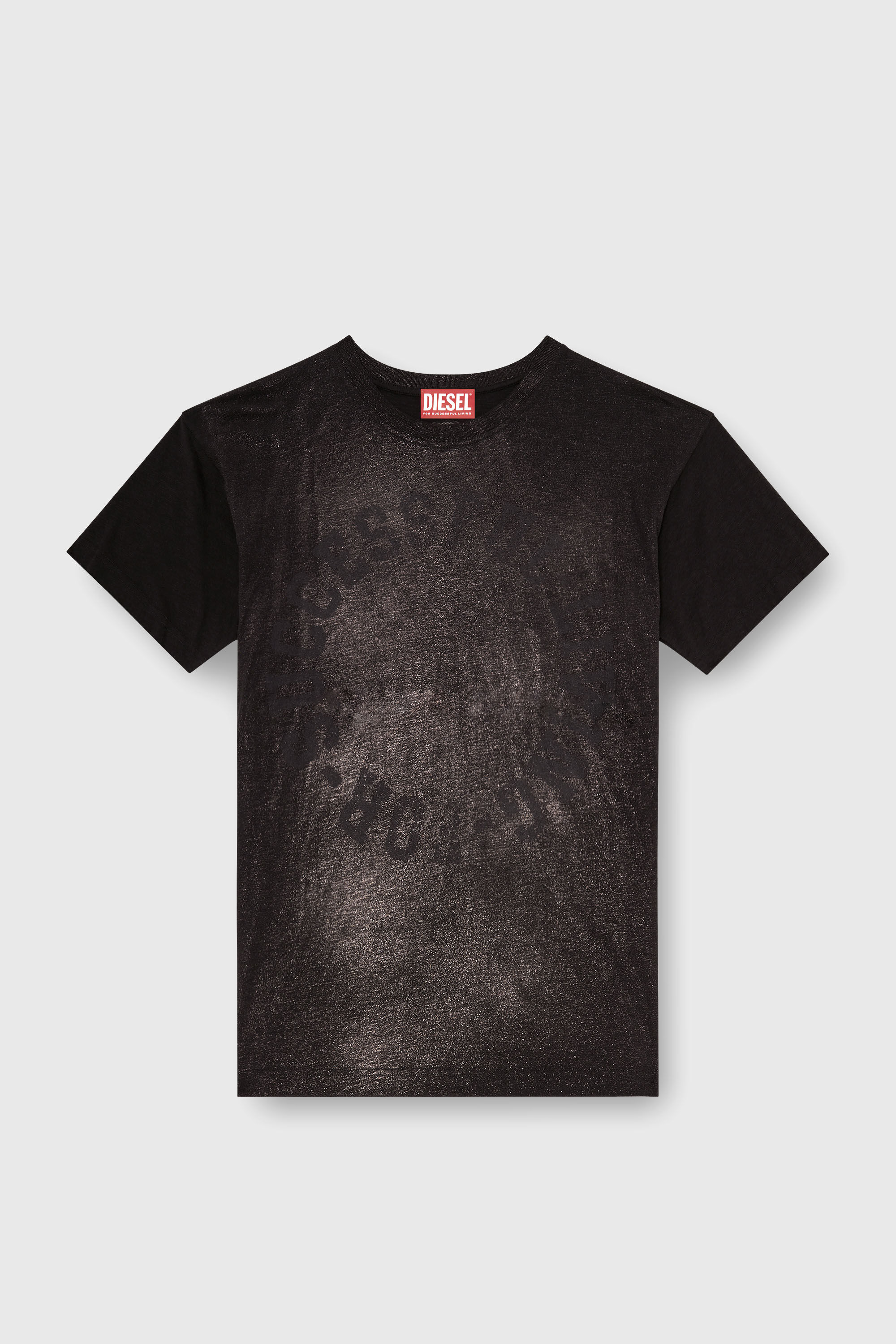 Diesel - T-NORM-AA2, Man's Cotton crew-neck T-shirt with foil print in Black - 2