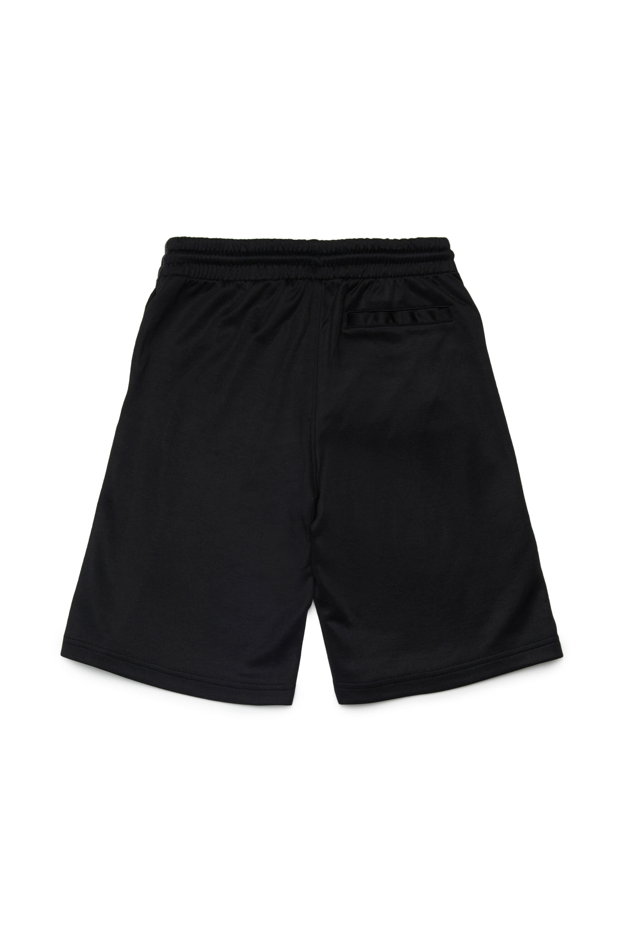 Diesel - PACARON SHORT, Man's Sweat shorts with side bands in Black - 2