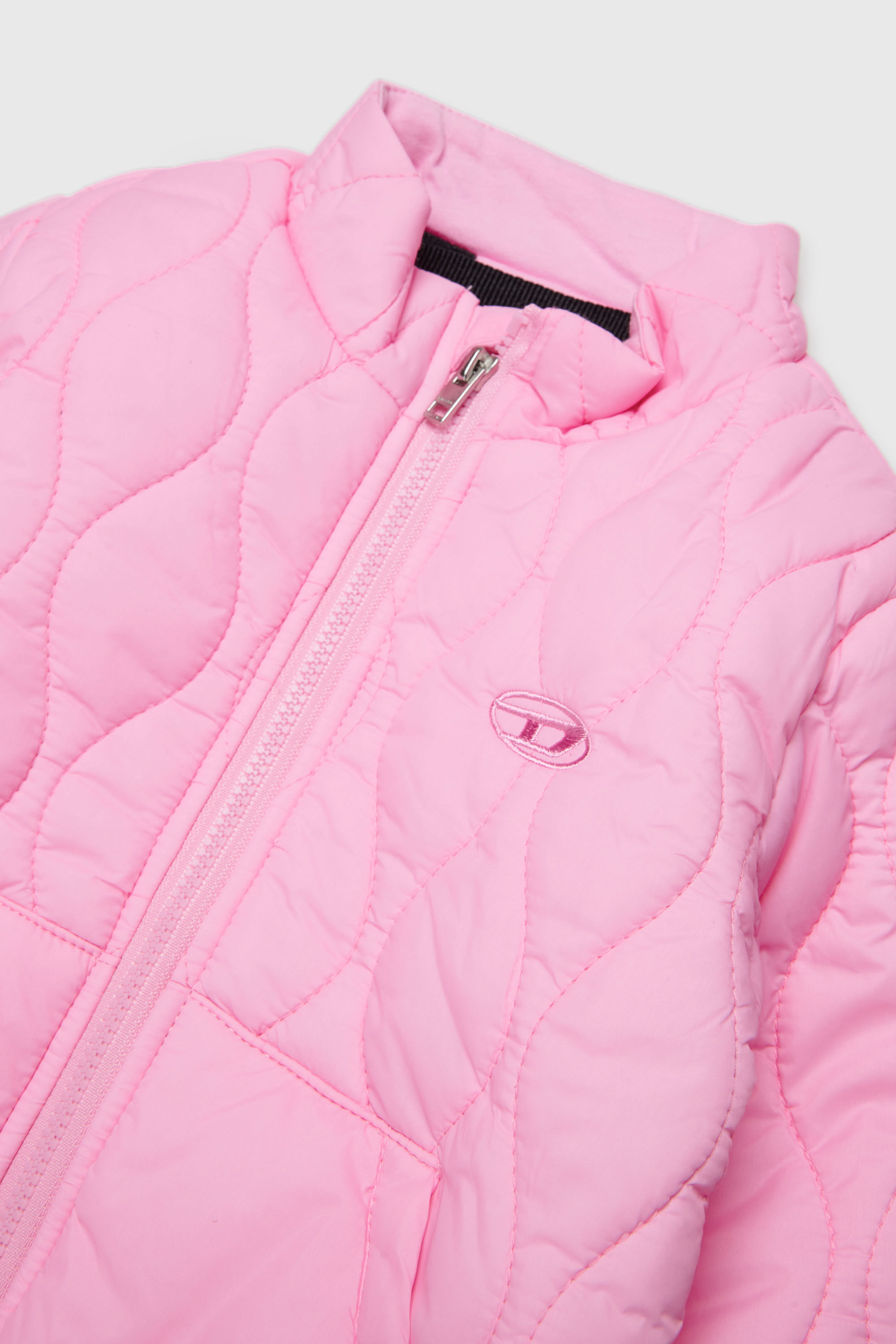 Diesel - JONIONB, Man's Quilted jacket with Oval D embroidery in Pink - 3