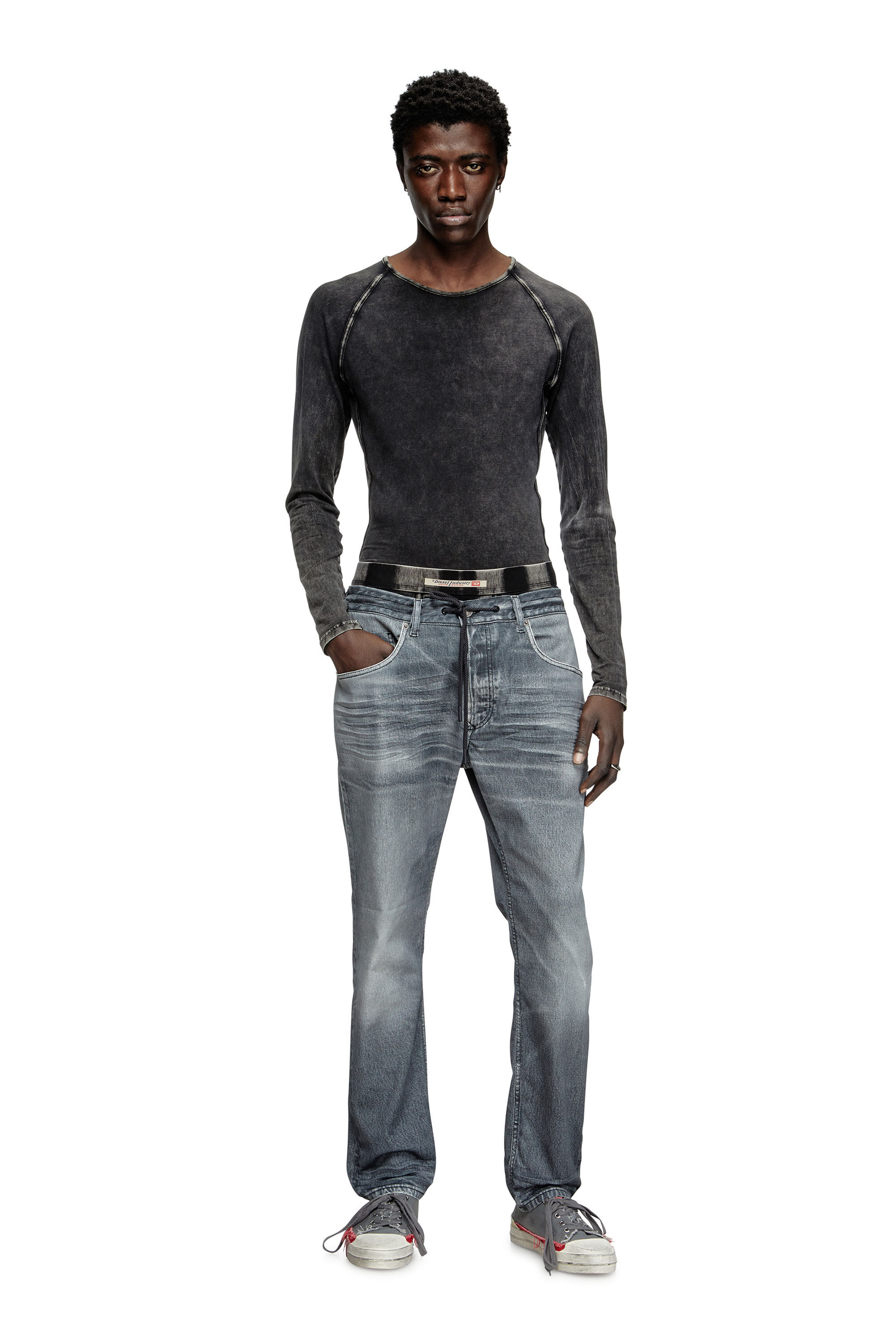 Diesel - Man's Regular 2030 D-Krooley Joggjeans® 068PC, Grey - 1