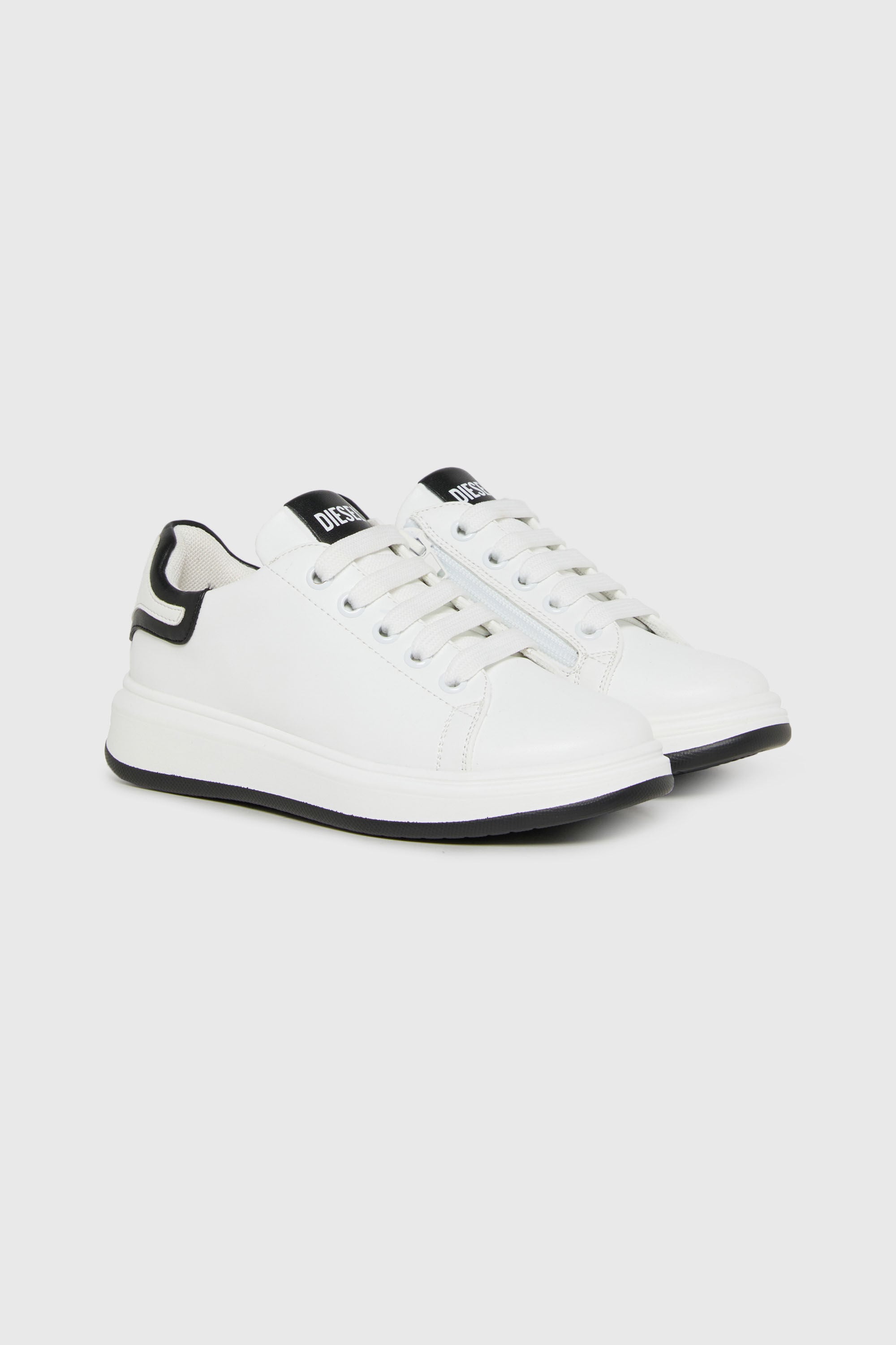 Diesel - S-MEQUIPLA, Unisex's S-MEQUIPLA-Sneakers with contrast trims in White/Black - 2
