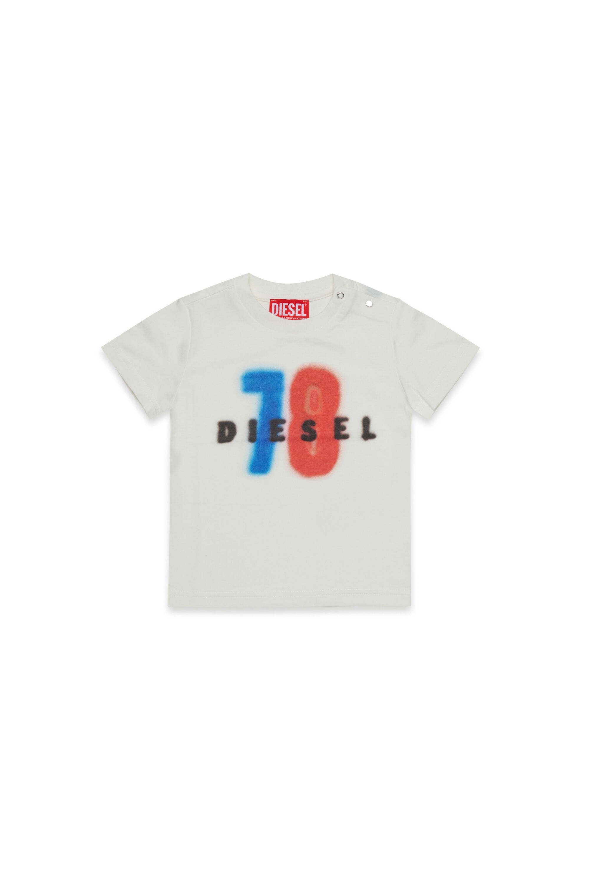 Diesel - TESSIB, Man's Cotton T-shirt with print in White - 1