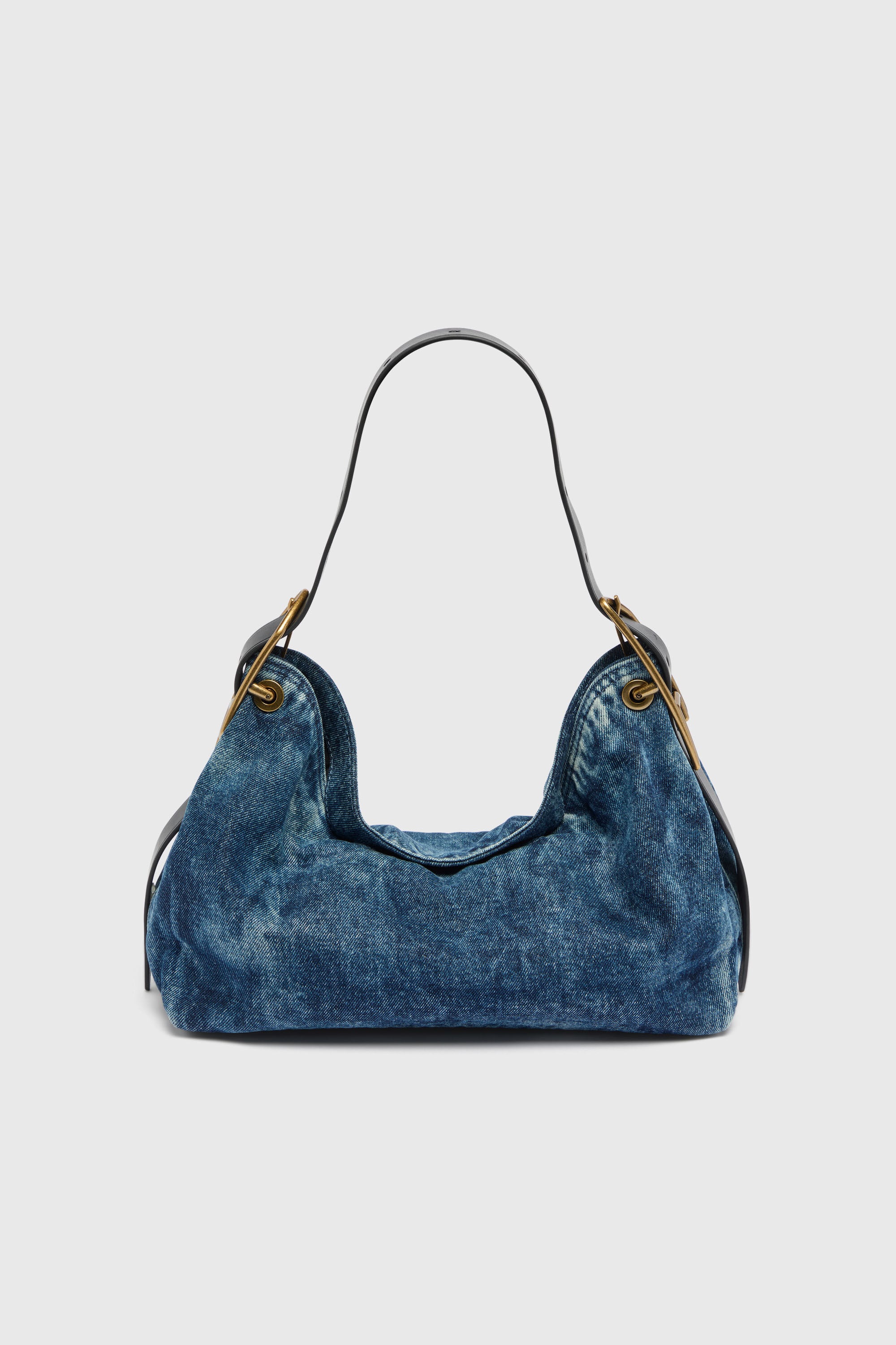 Diesel - D-LINE HOBO S, Woman's D-Line-Denim shoulder bag in Medium blue - 2