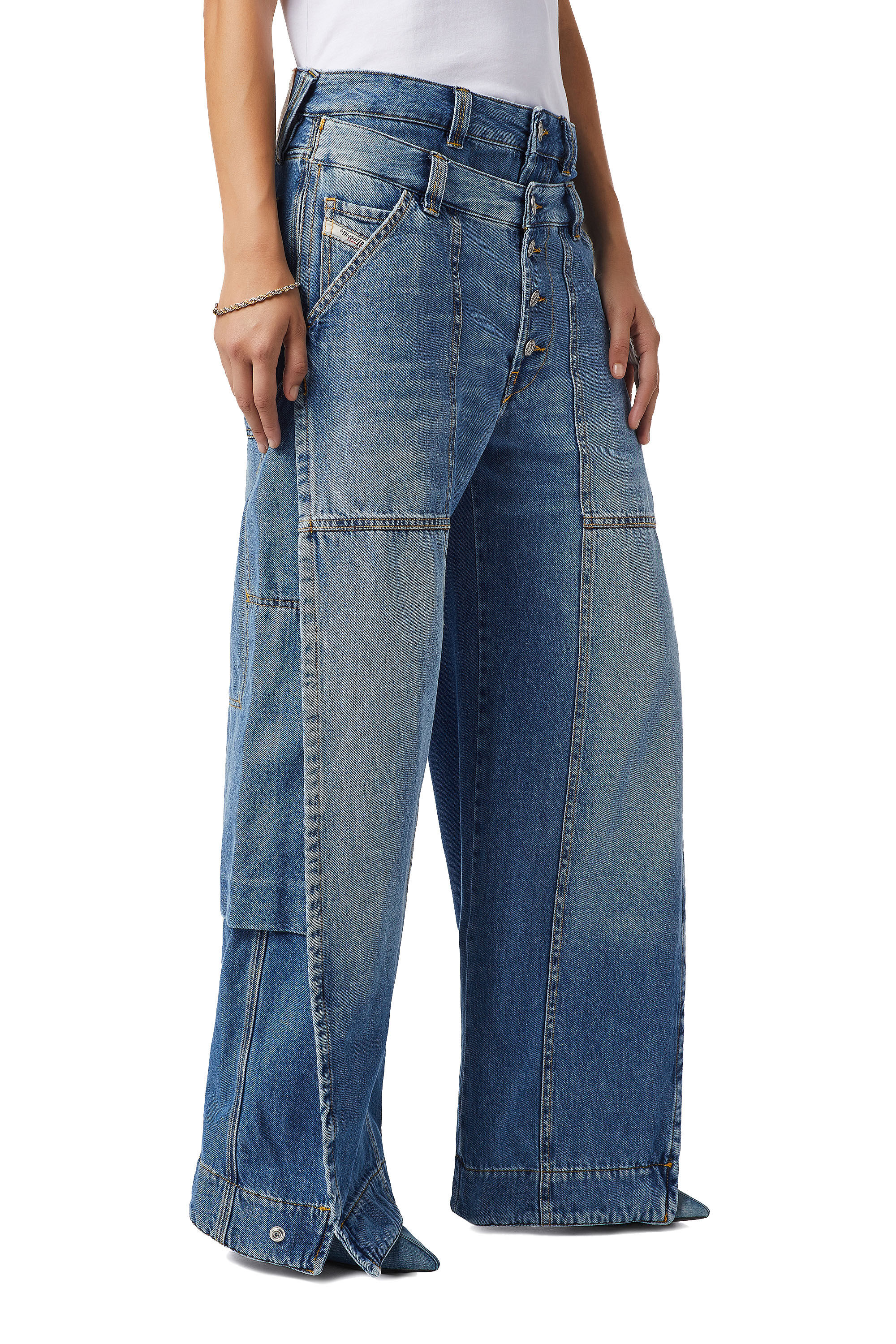 D-LALY-SP1 Woman: Wide Medium blue Jeans | Diesel.com