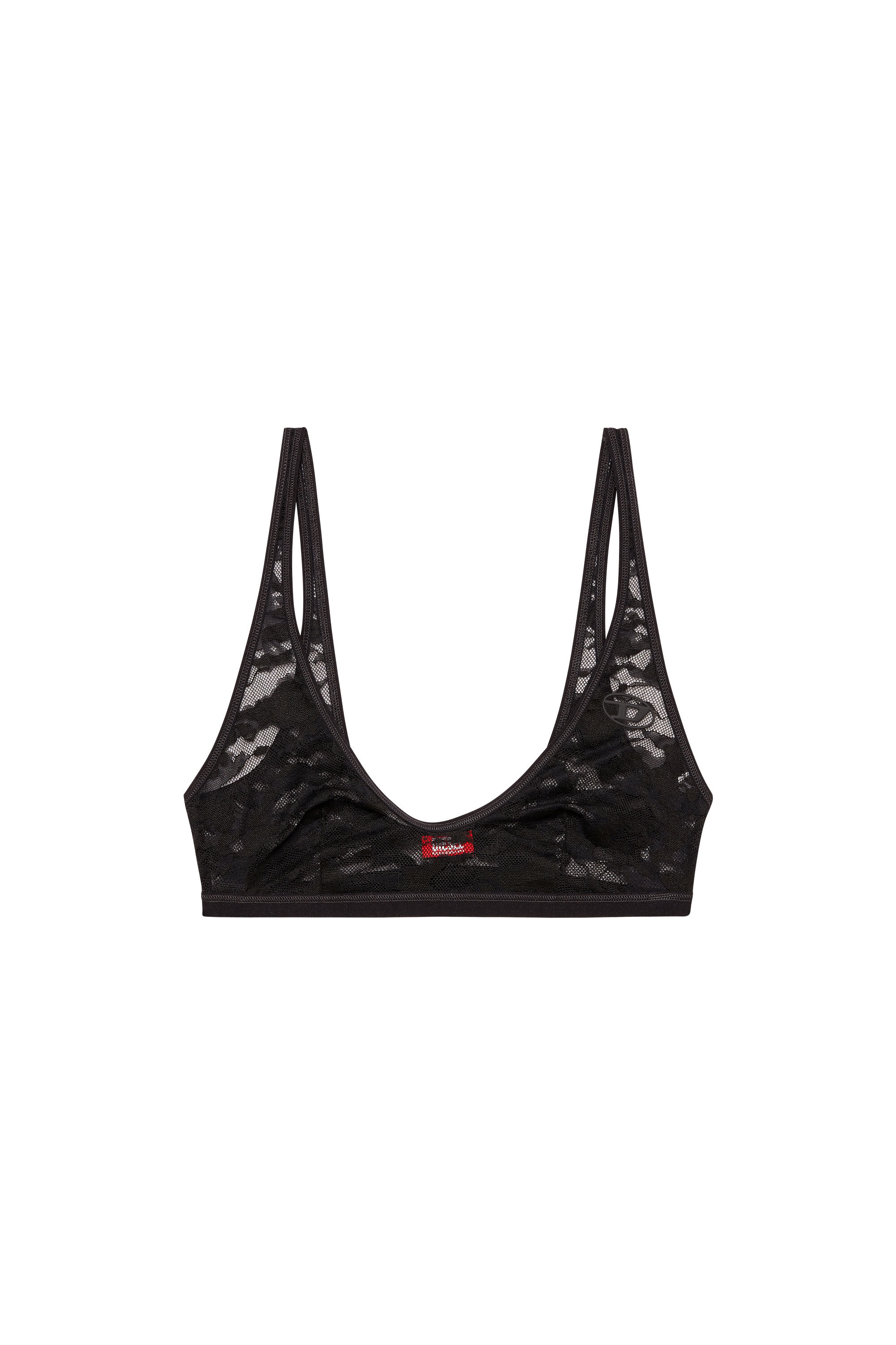 Diesel - TANIA-UTLT, Woman's Camo lace bralette in Black - 4