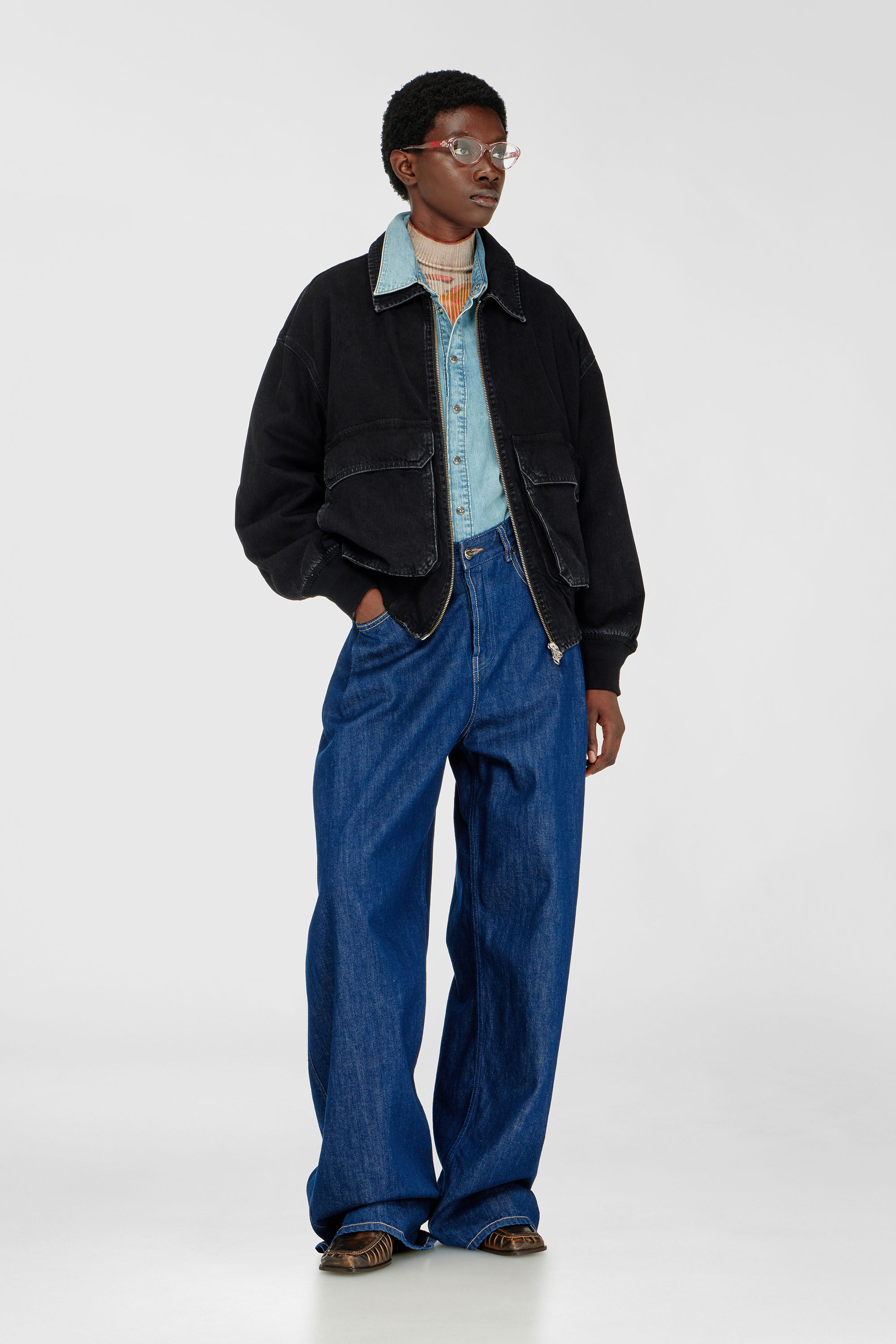 Diesel - D-KURZ, Unisex's Jacket in denim in Black - 7