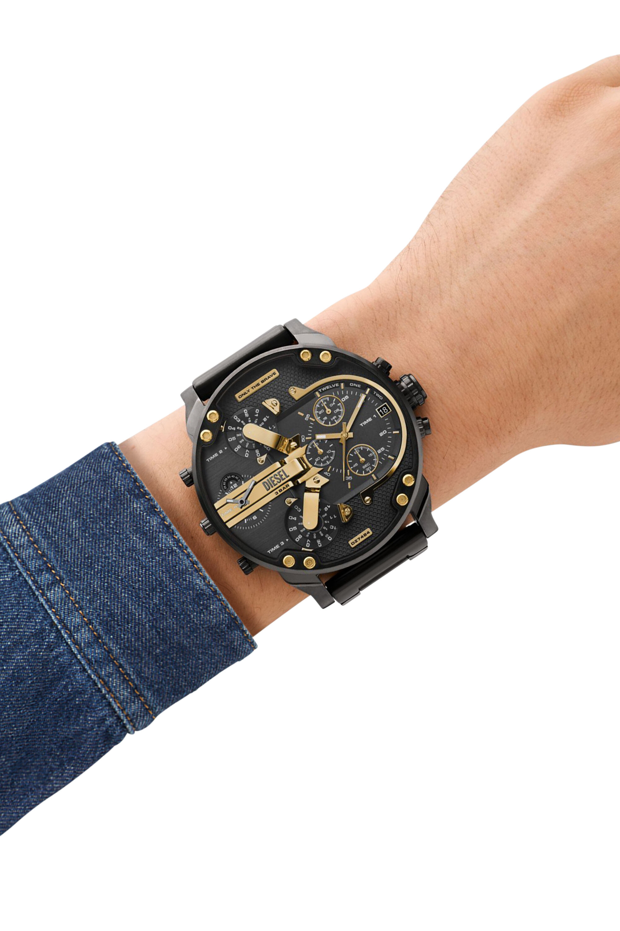 eydieselさま専用 Men's Mr. Daddy Two-Tone Stainless Steel Watch | Grey | Diesel