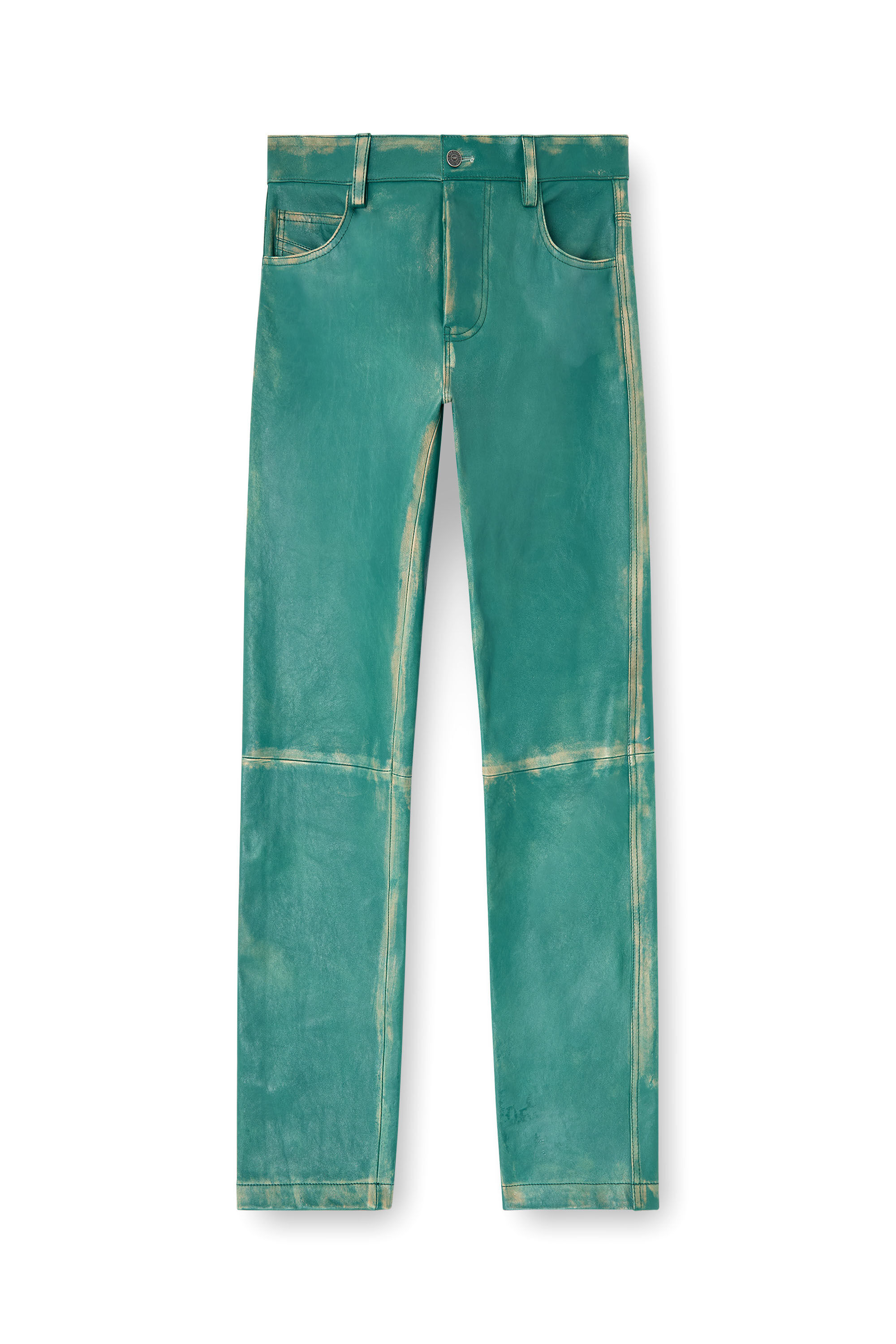 Diesel - P-OCKET, Man's Pants in treated leather in null - 2