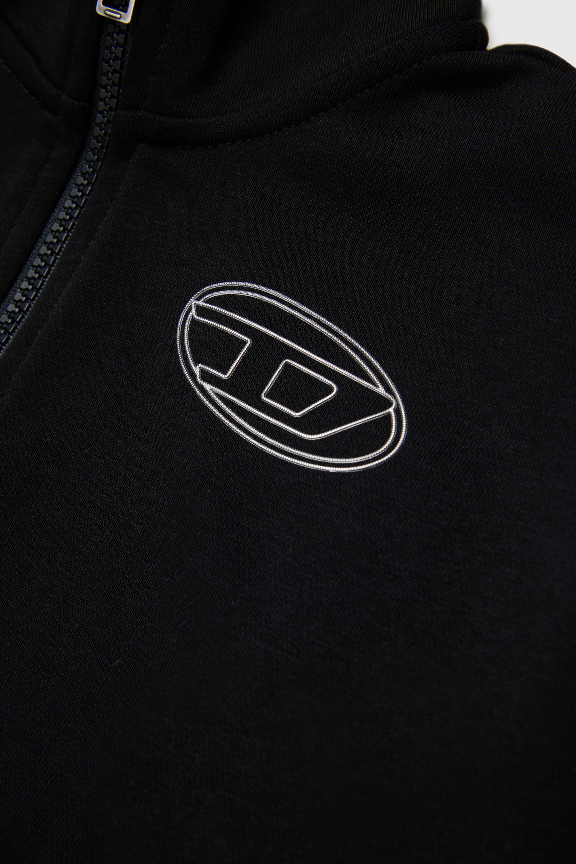 Diesel - SALILA, Woman's Zip-up sweatshirt with Oval D logo in Black - 4
