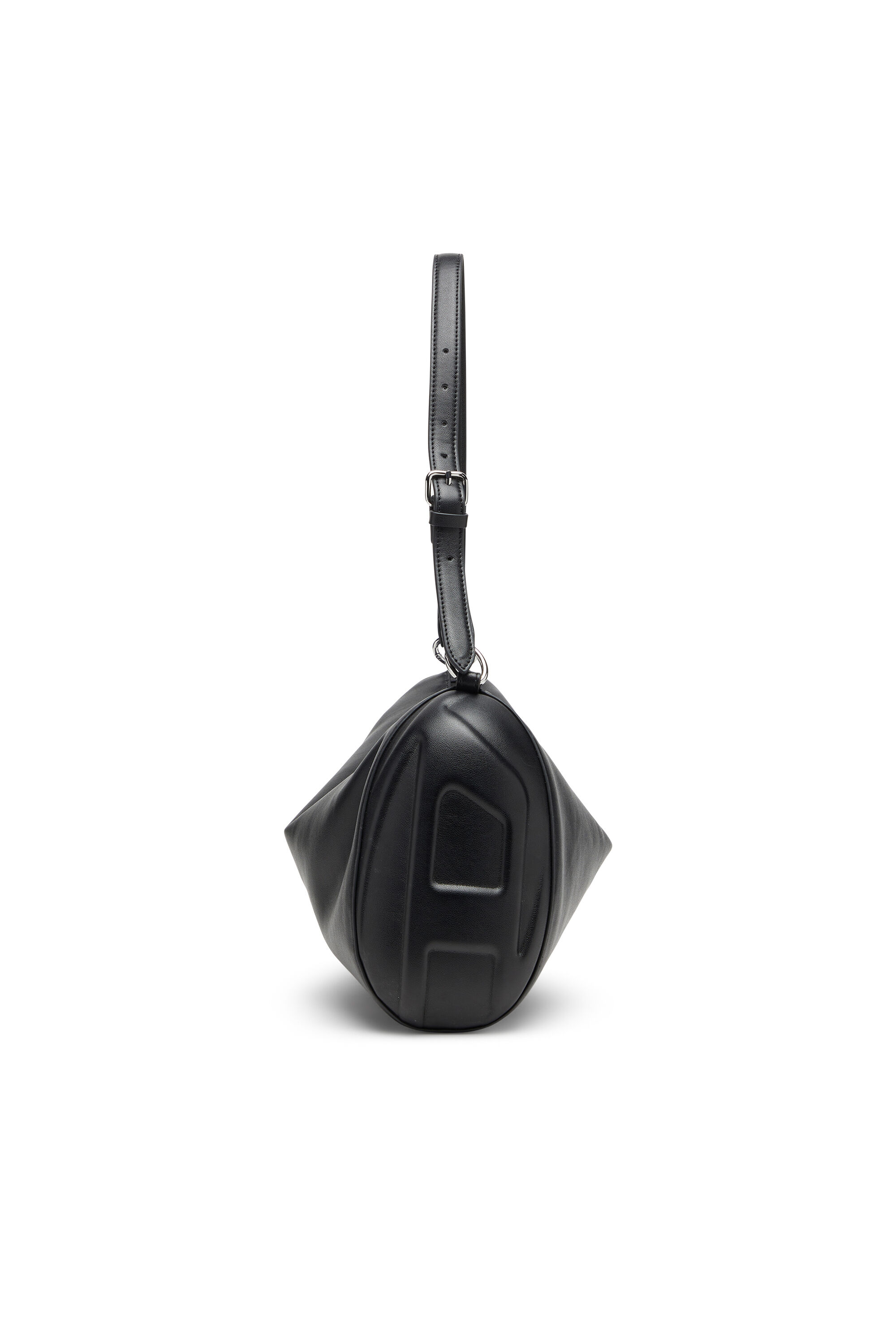 バッグ DIESEL archive l logo shoulder bag Women's Load-D-Shoulder bag with hard-shell logo sides | Black