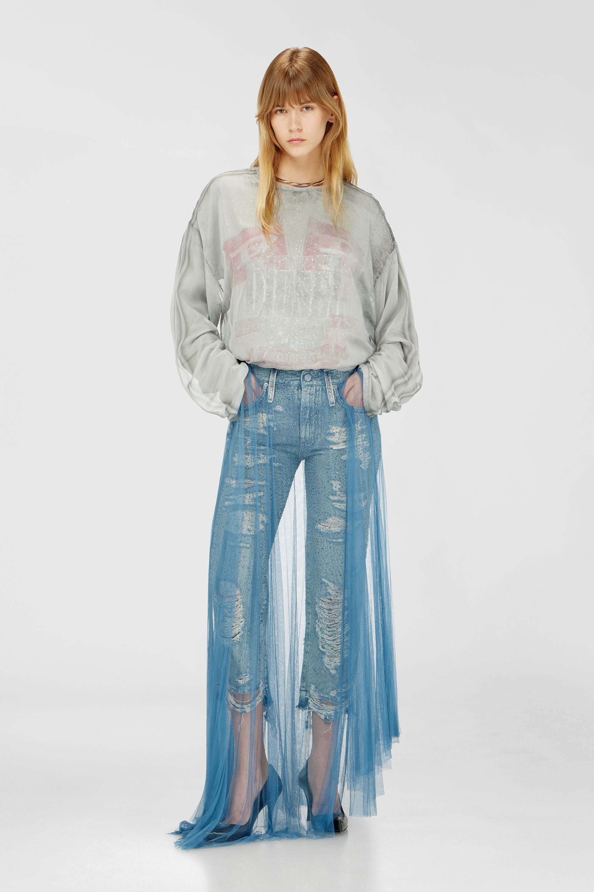 Diesel - Woman's Regular Jeans D-Aisi 0DBER, Medium blue - 1