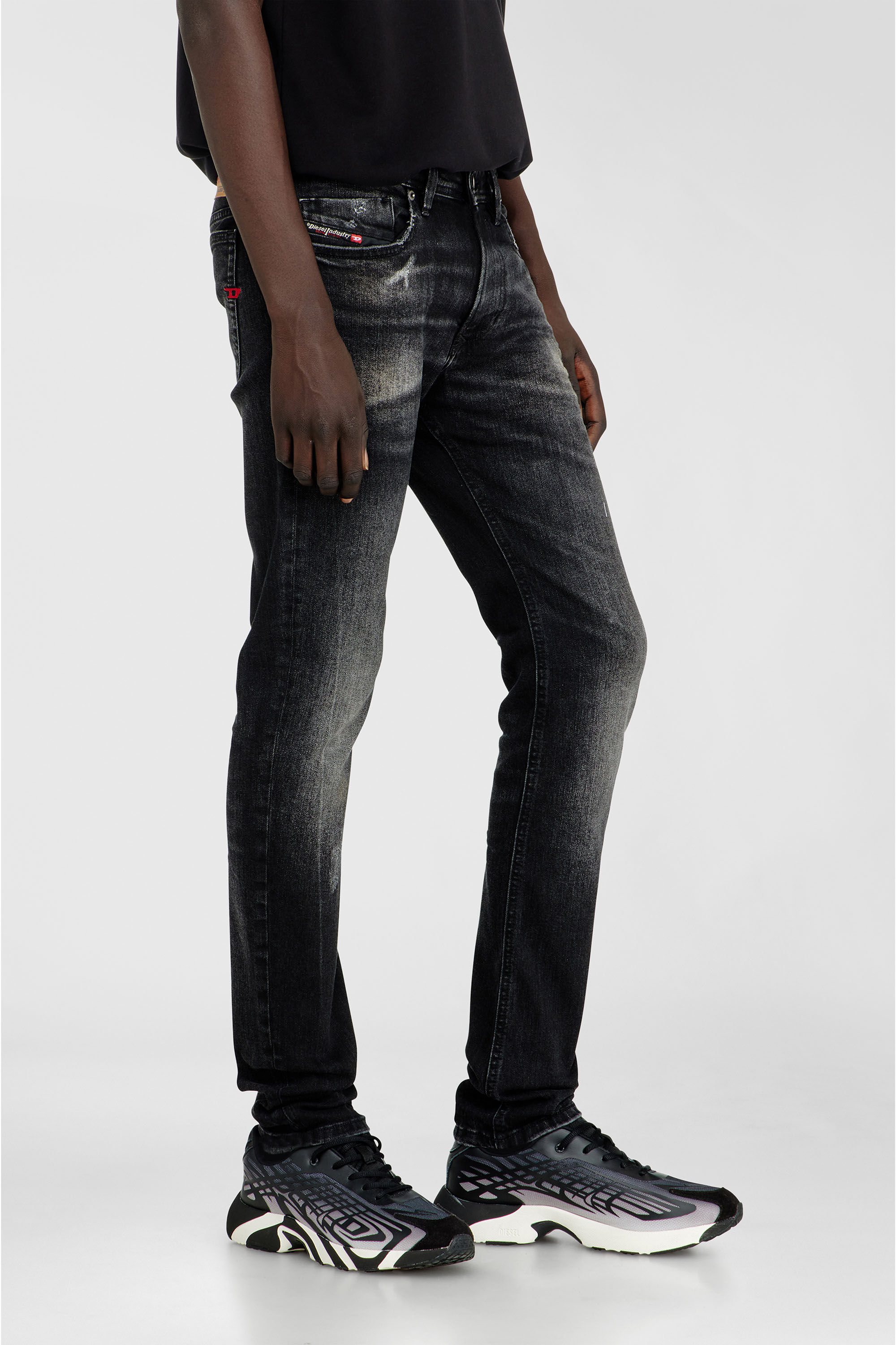 Diesel - Man's Skinny Jeans 1979 Sleenker 0DBDP, Black/Dark grey - 7
