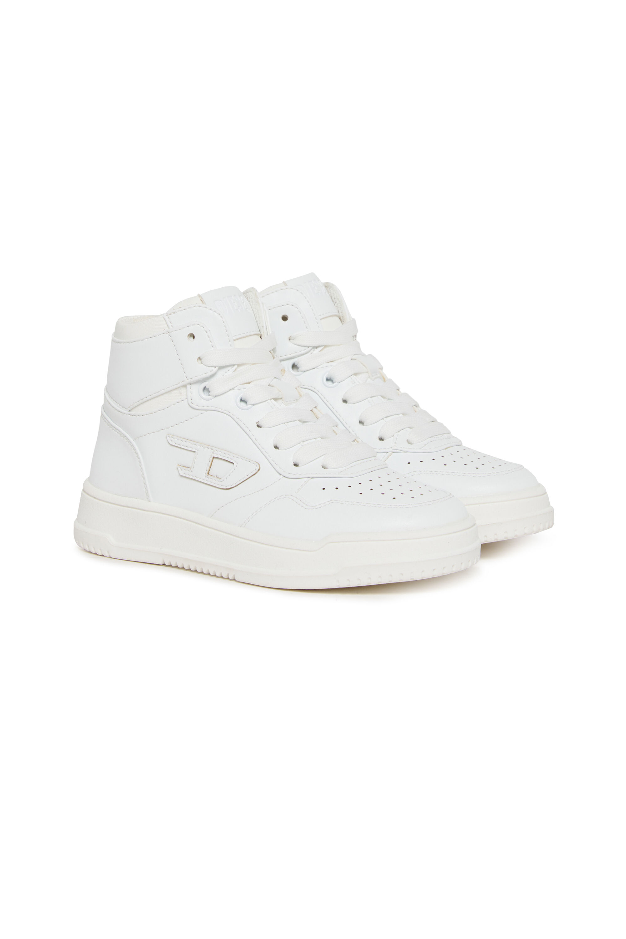 Diesel - S-COU-HI, Unisex's S-COU-HI-High-top sneakers with D detail in White - 2