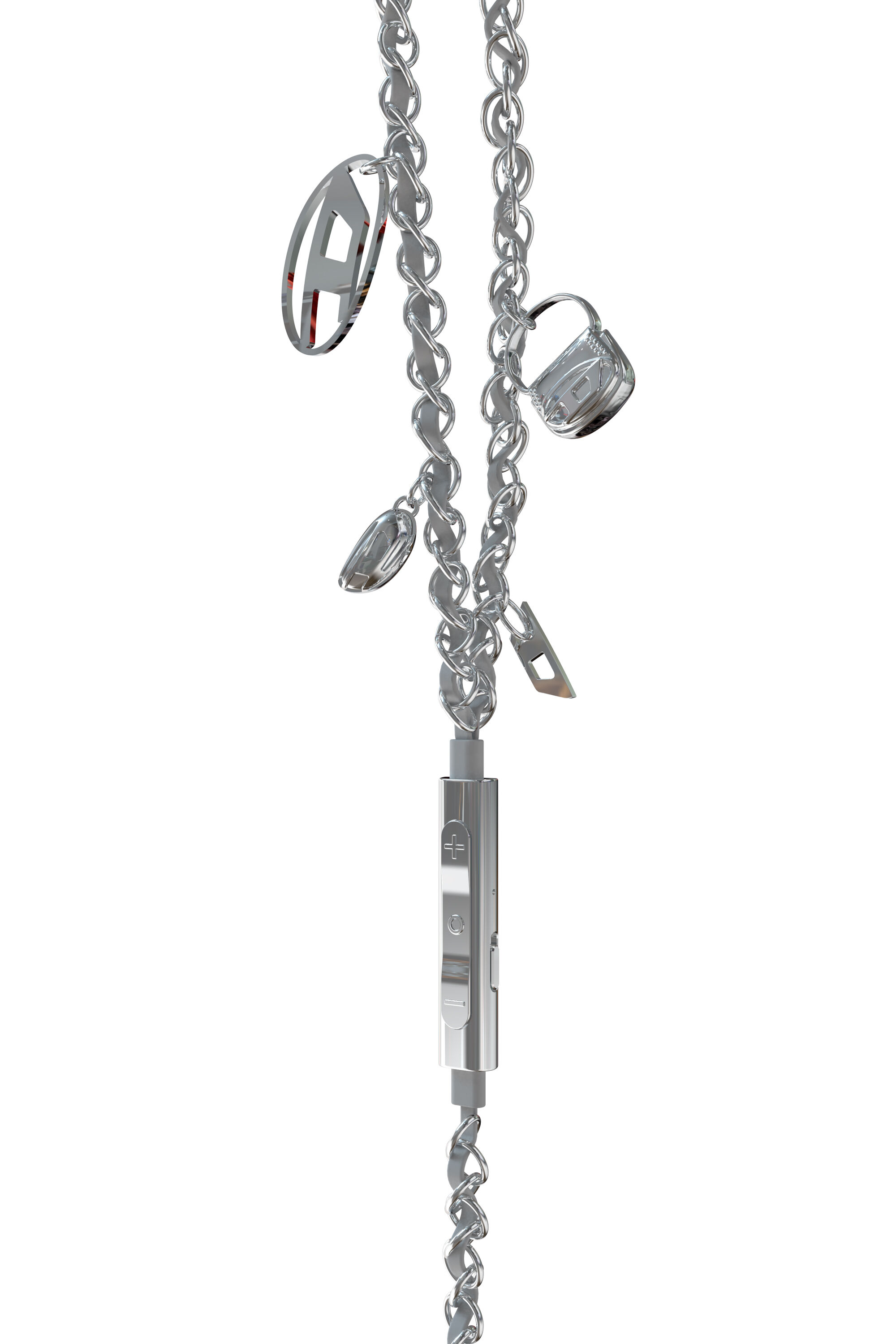 diesel イヤホン　DIESEL Wired Earbuds 有線 Women's Wired Earbuds and charms | Silver | Diesel