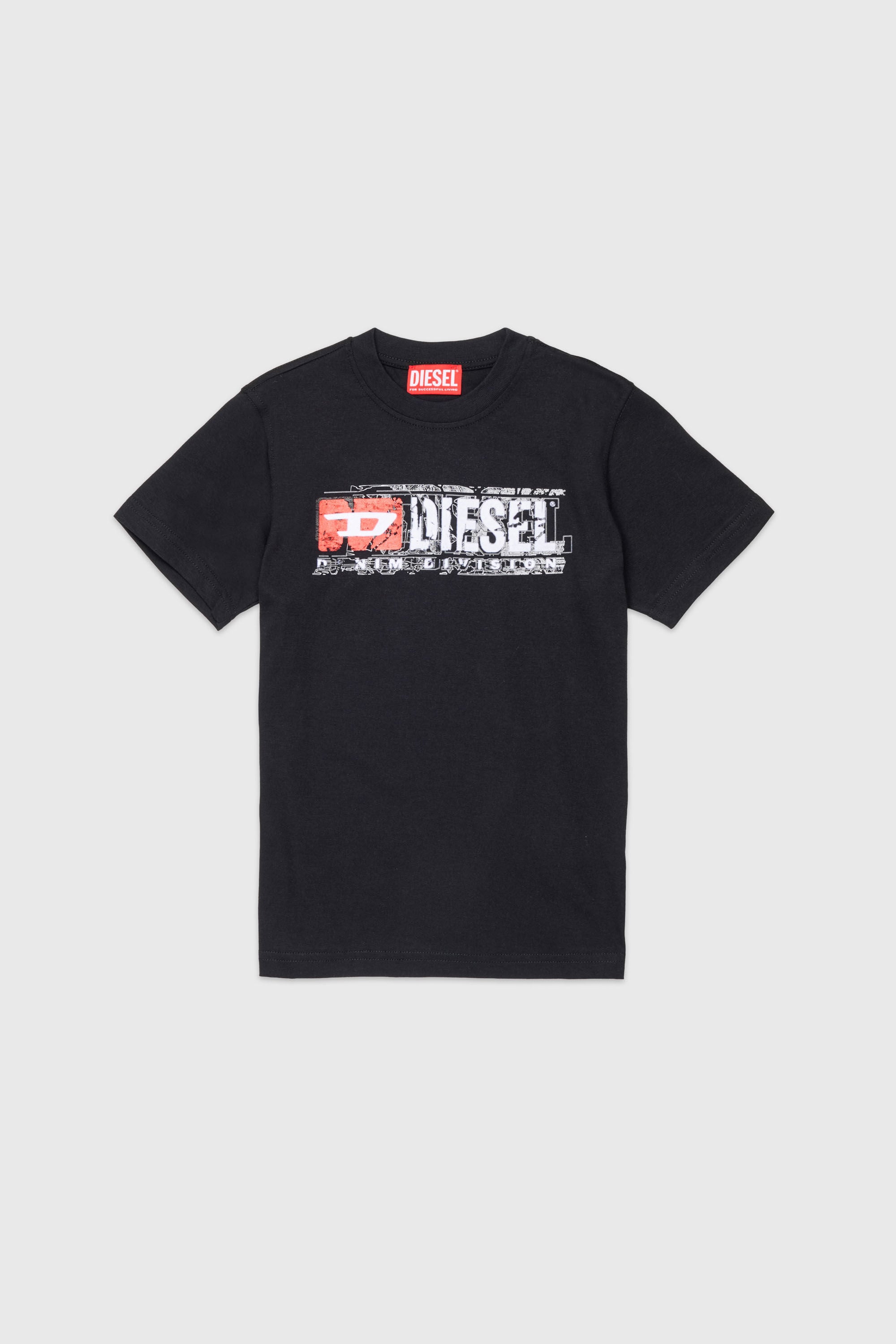 Diesel - TLOMIX, Man's T-shirt with distressed logo print in null - 1