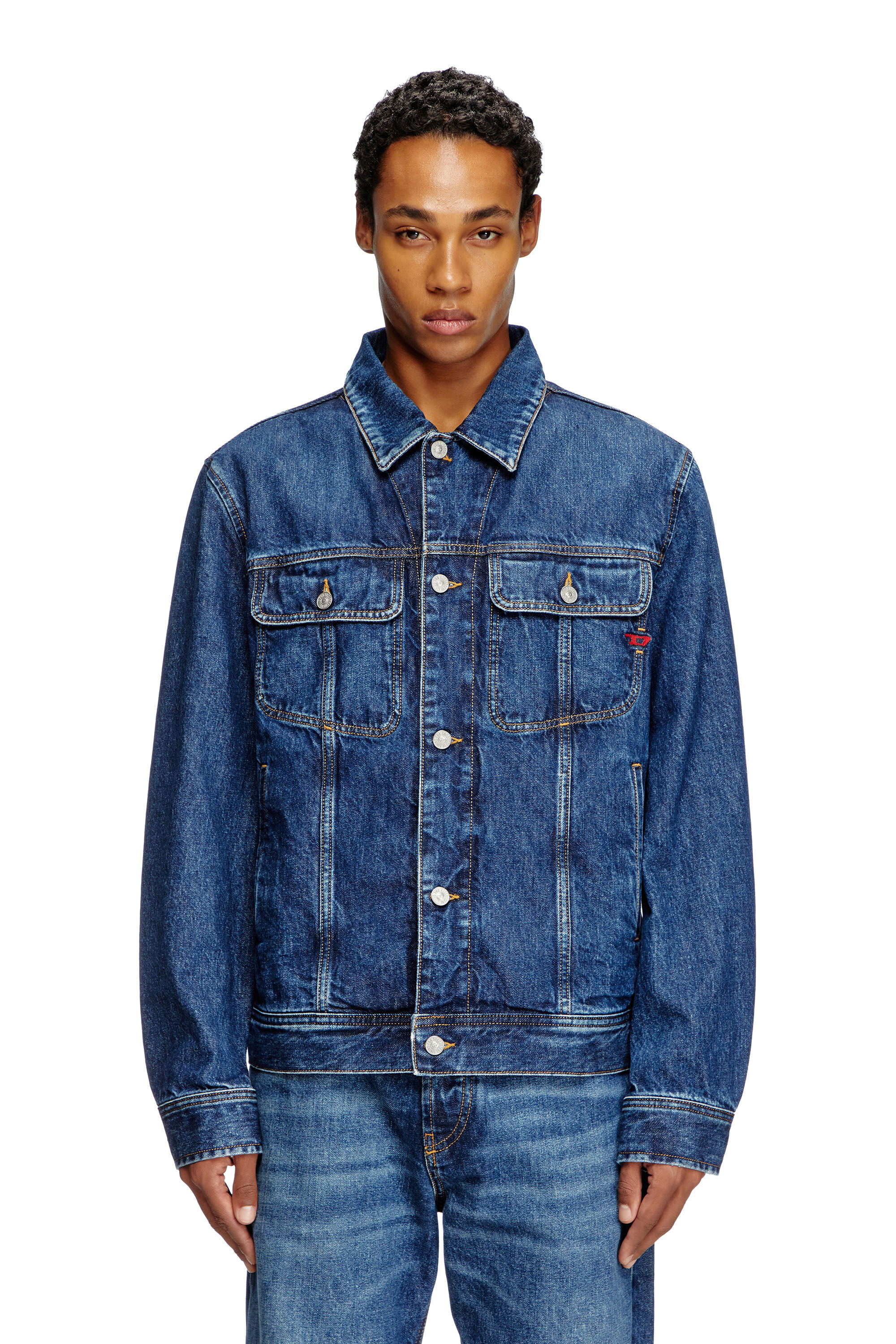 DIESELディーゼル/D-ROCK/カバーオール/A04074/ライトブルーS Men's Regular-fit trucker jacket | Blue | Diesel