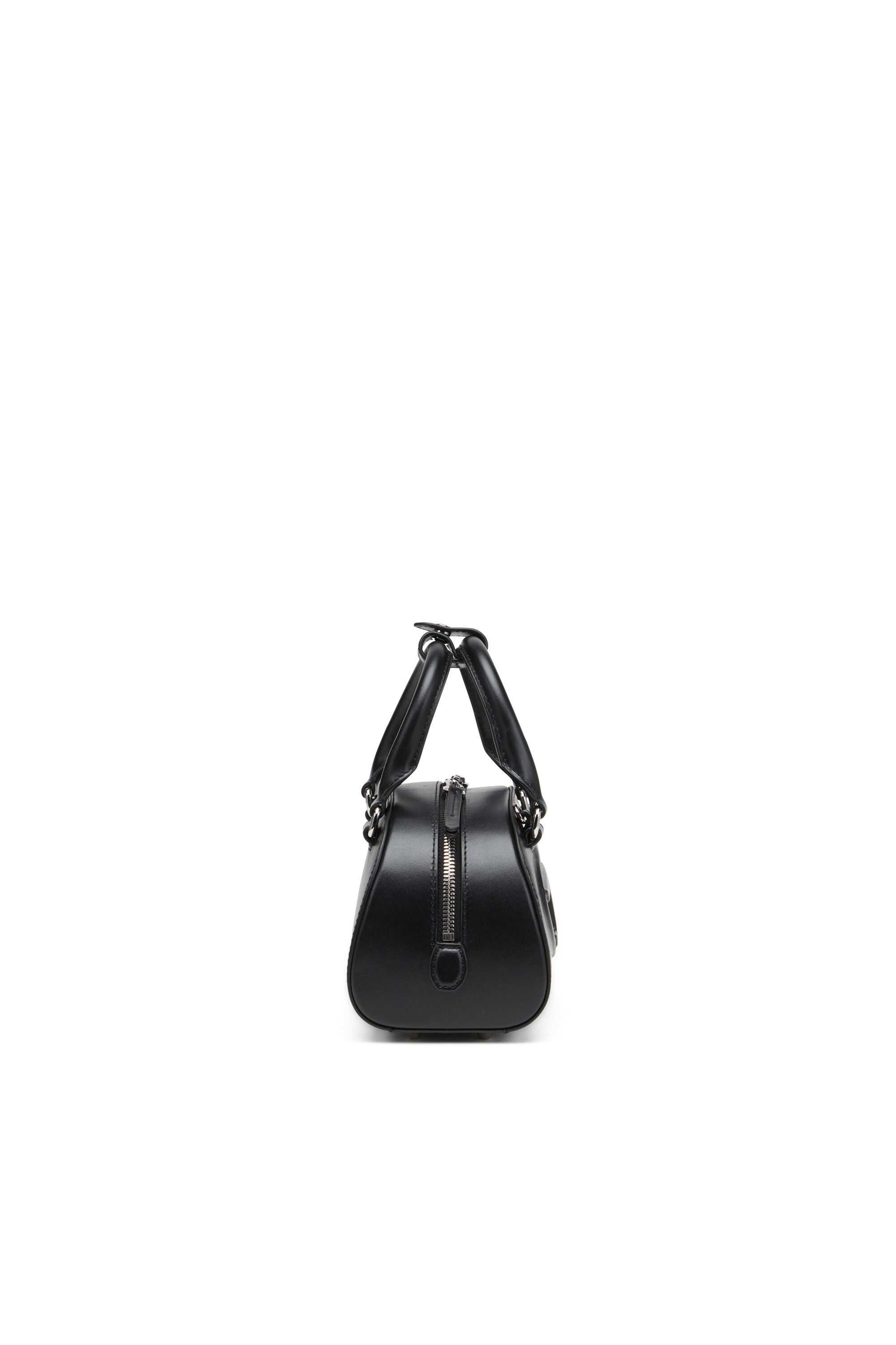 Diesel - 1DR DOME CROSSBODY, Woman's Leather mini bowling bag in Black - 4