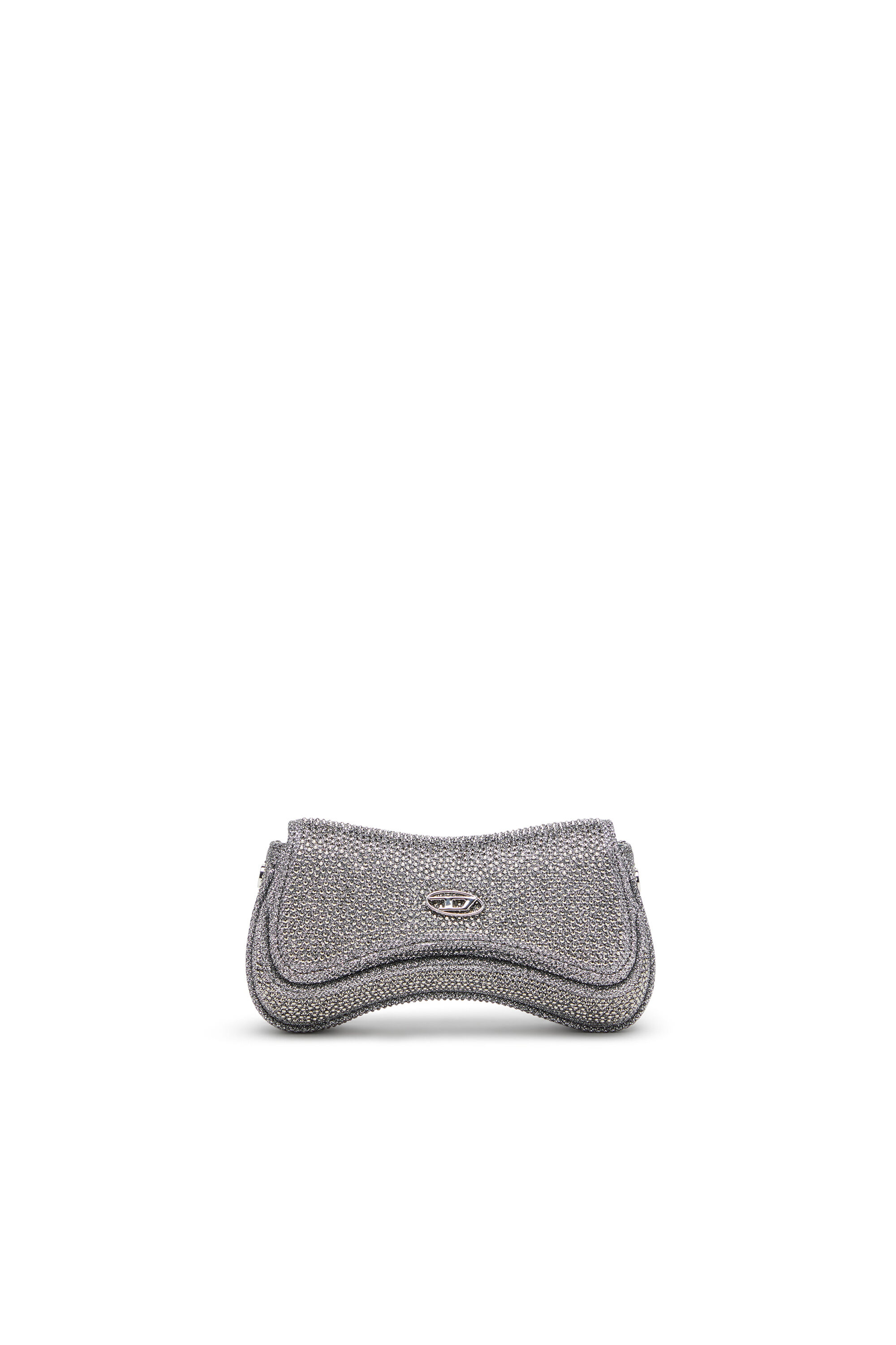 Diesel - PLAY CROSSBODY XS, Woman's Play-Mini crossbody bag in crystal Lurex in Silver - 1