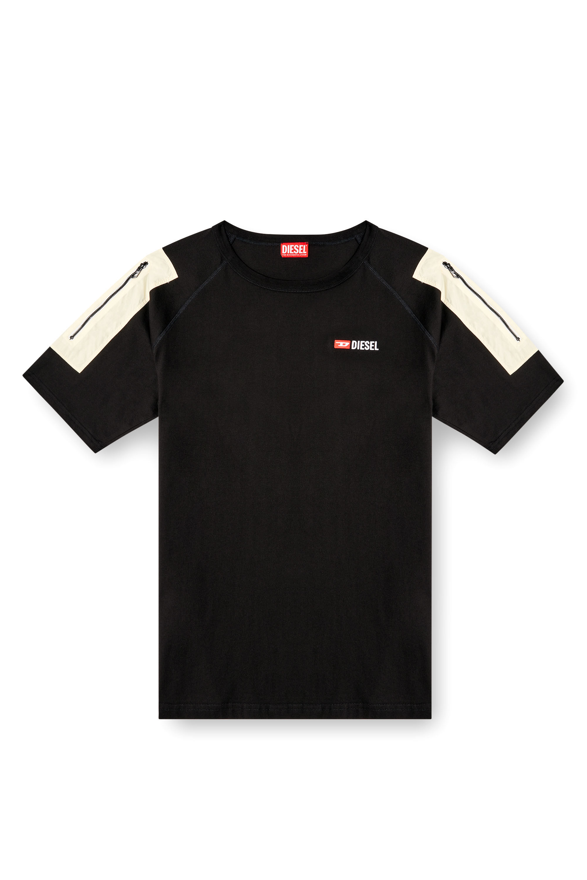 Diesel - T-FAUSTY, Man's T-shirt with patch pocket detail in Black - 2