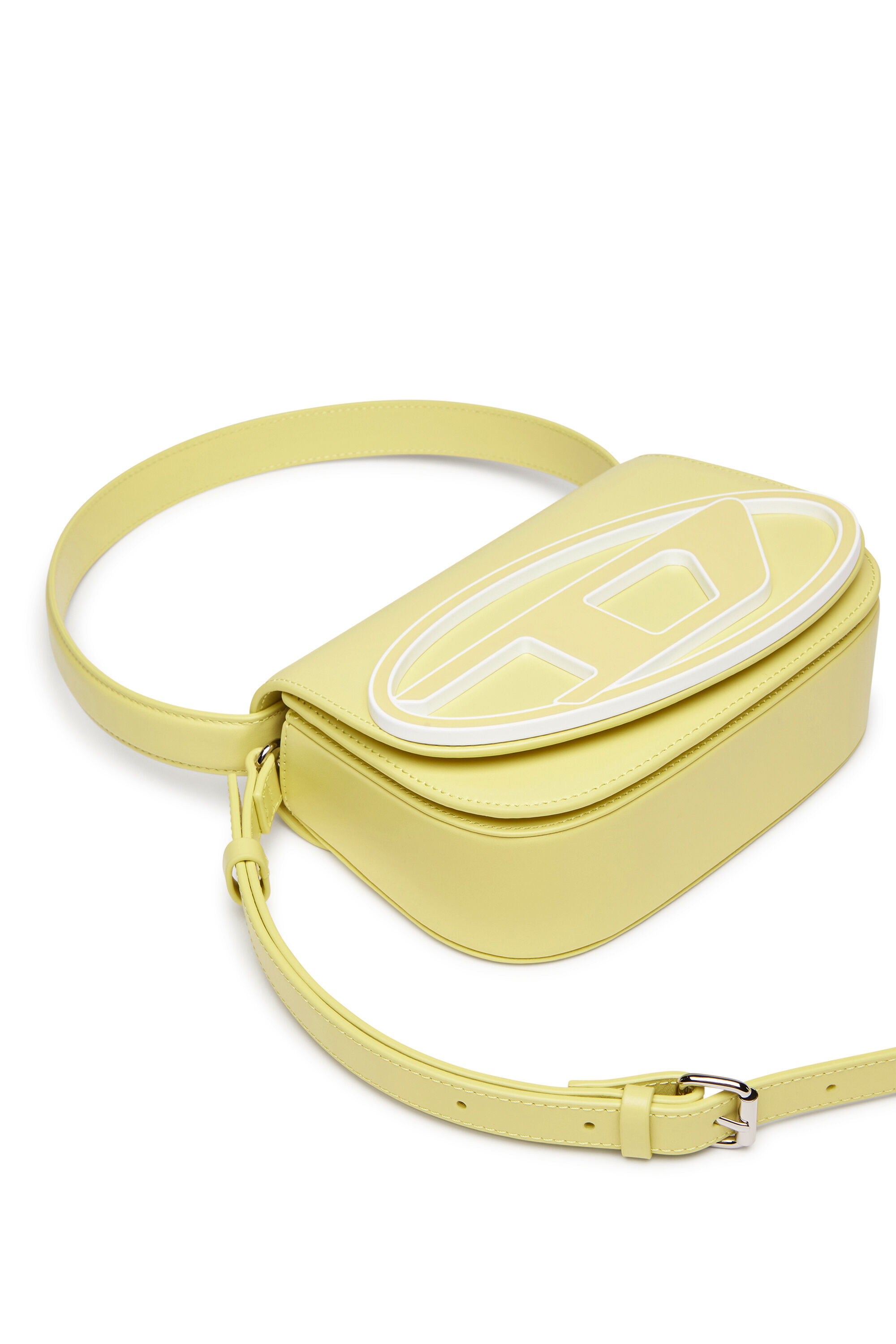 Diesel - 1DR, Woman 1DR-Iconic shoulder bag in pastel leather in Yellow - Image 2